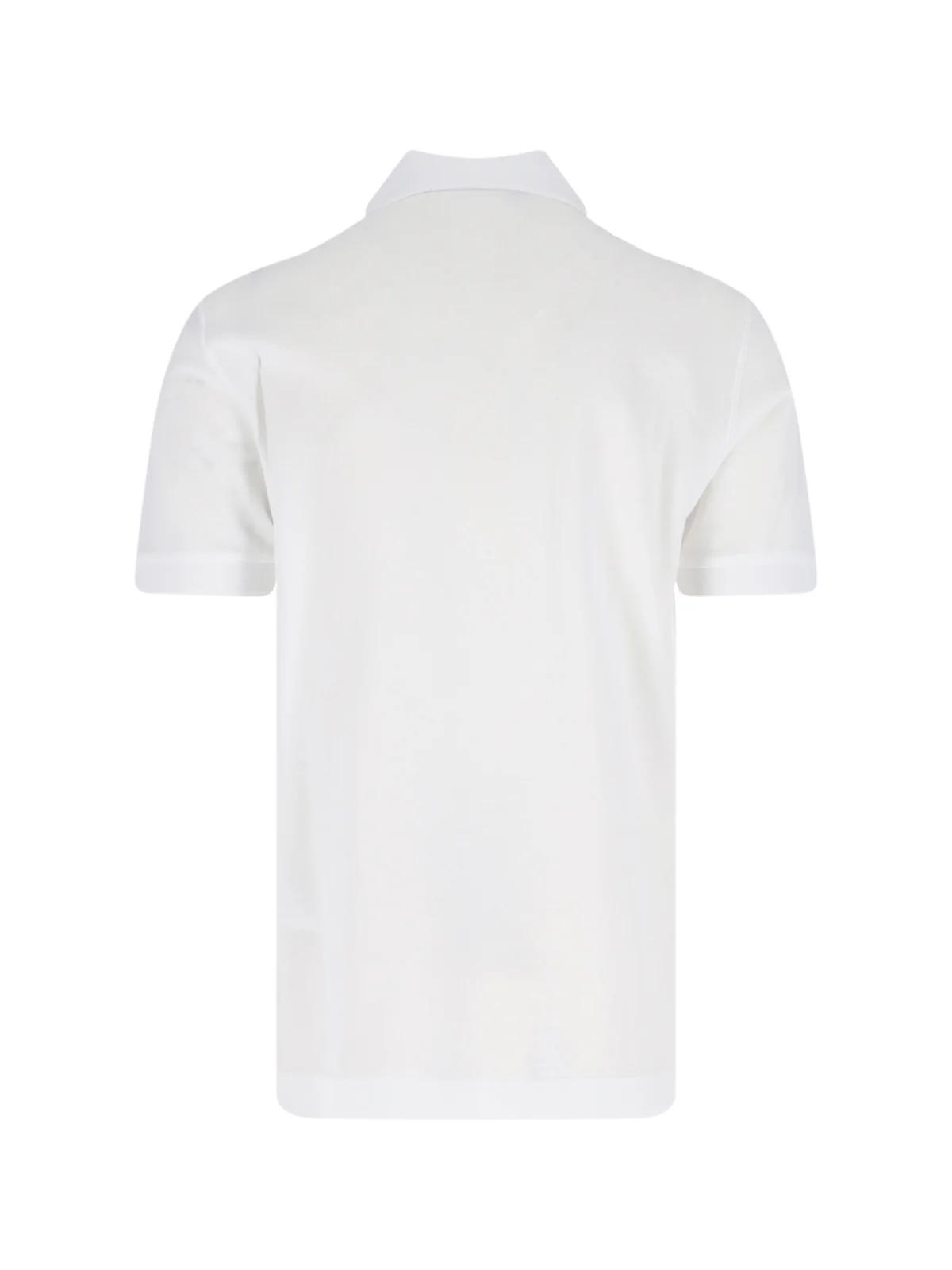 White Metallic Logo Piqué Polo - Image 2