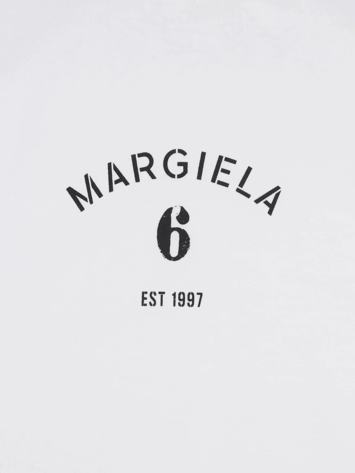 White Minimalist Logo Stitch Cotton T-Shirt - Image 3