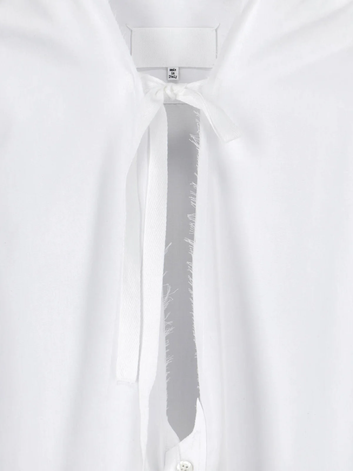 White Poplin Front Tie Mini Dress - Image 3