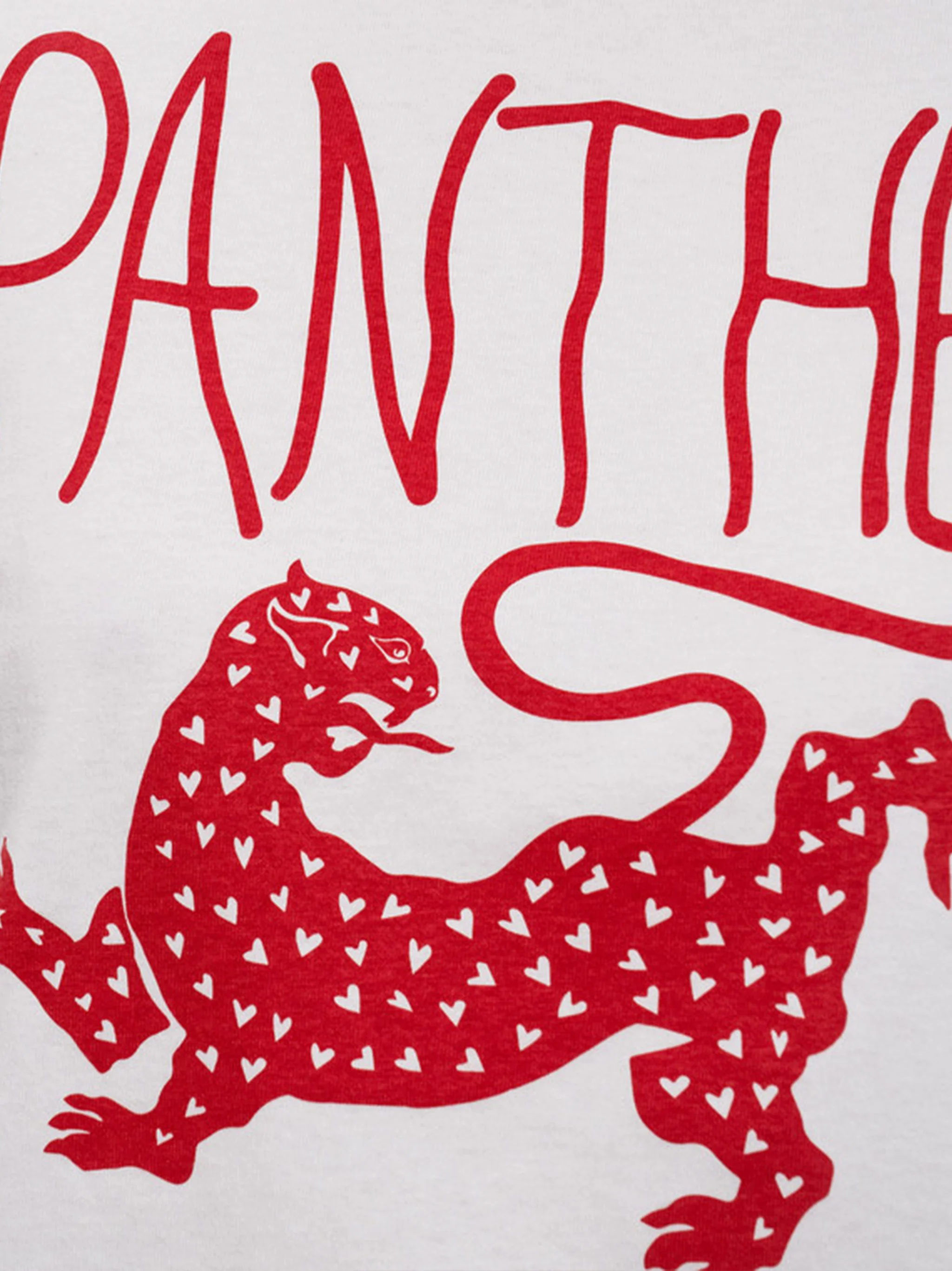 White Relaxed-Fit Panther Graphic T-shirt - Image 5