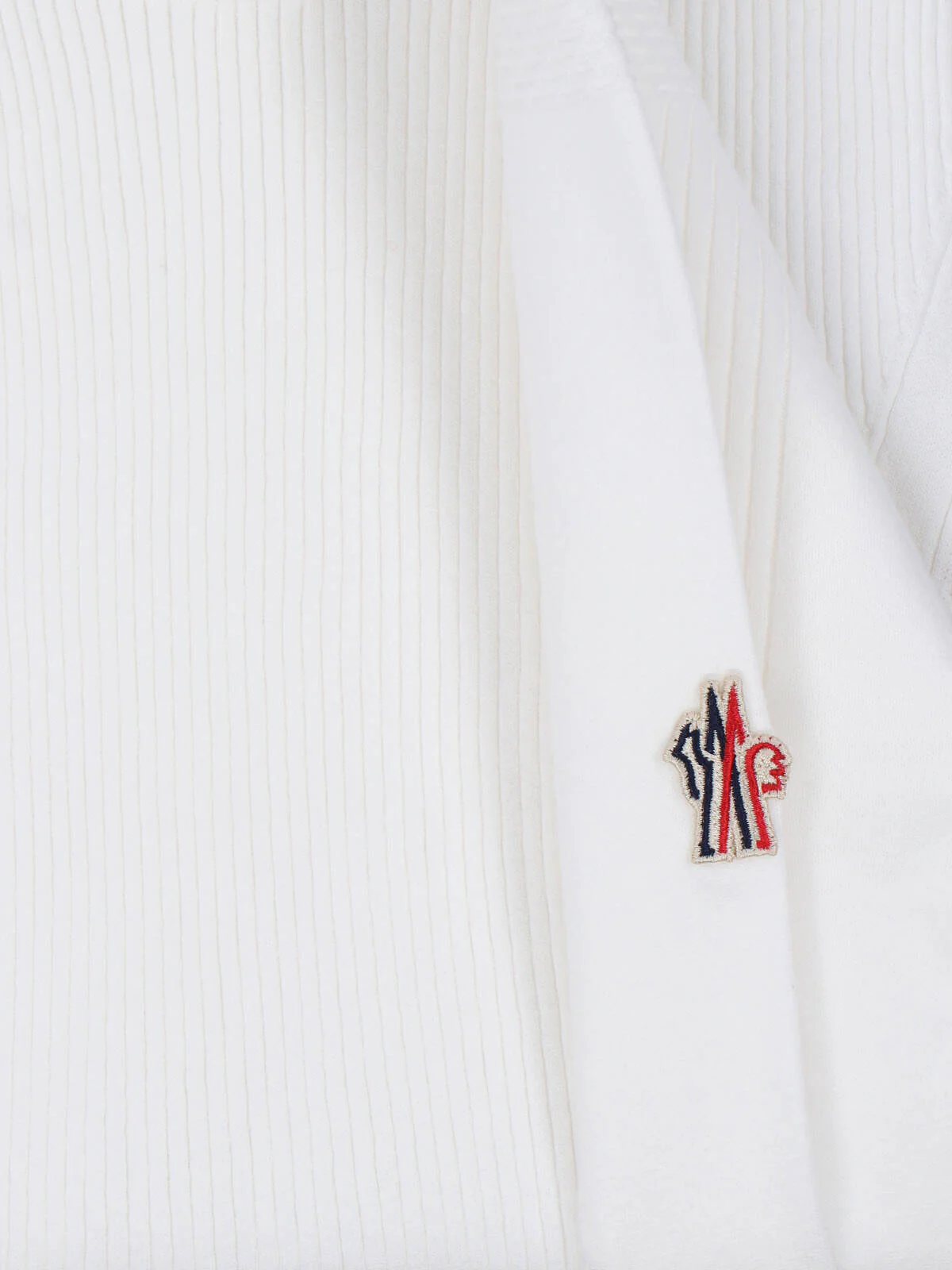 White Ribbed Viscose Blend Logo Sweater - Image 4