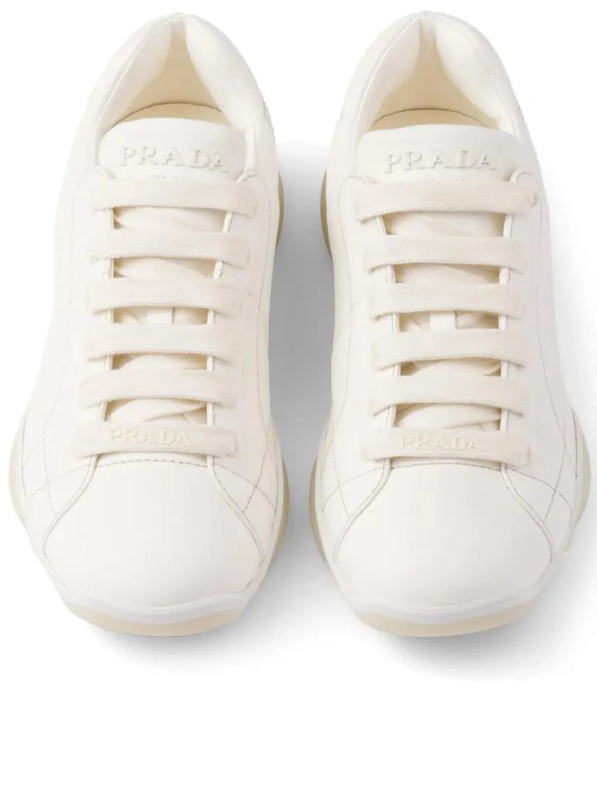 White Spin Nappa Leather Sneakers - Image 4