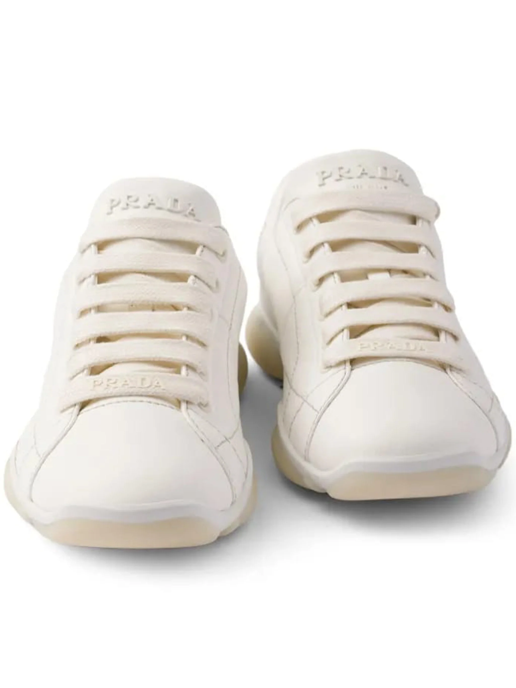 White Spin Nappa Leather Sneakers - Image 5