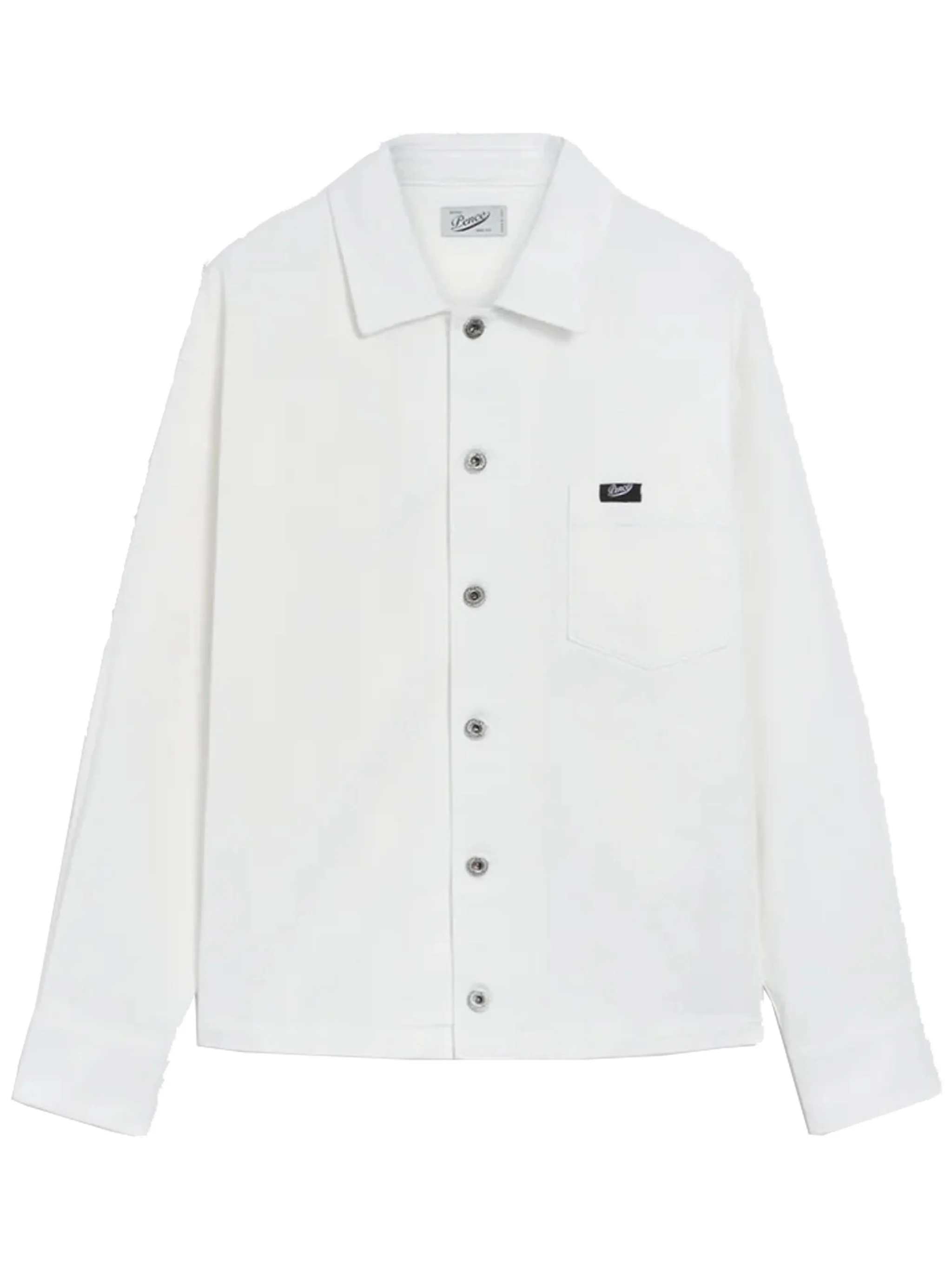 White Tommy Button Up Cotton Jacket