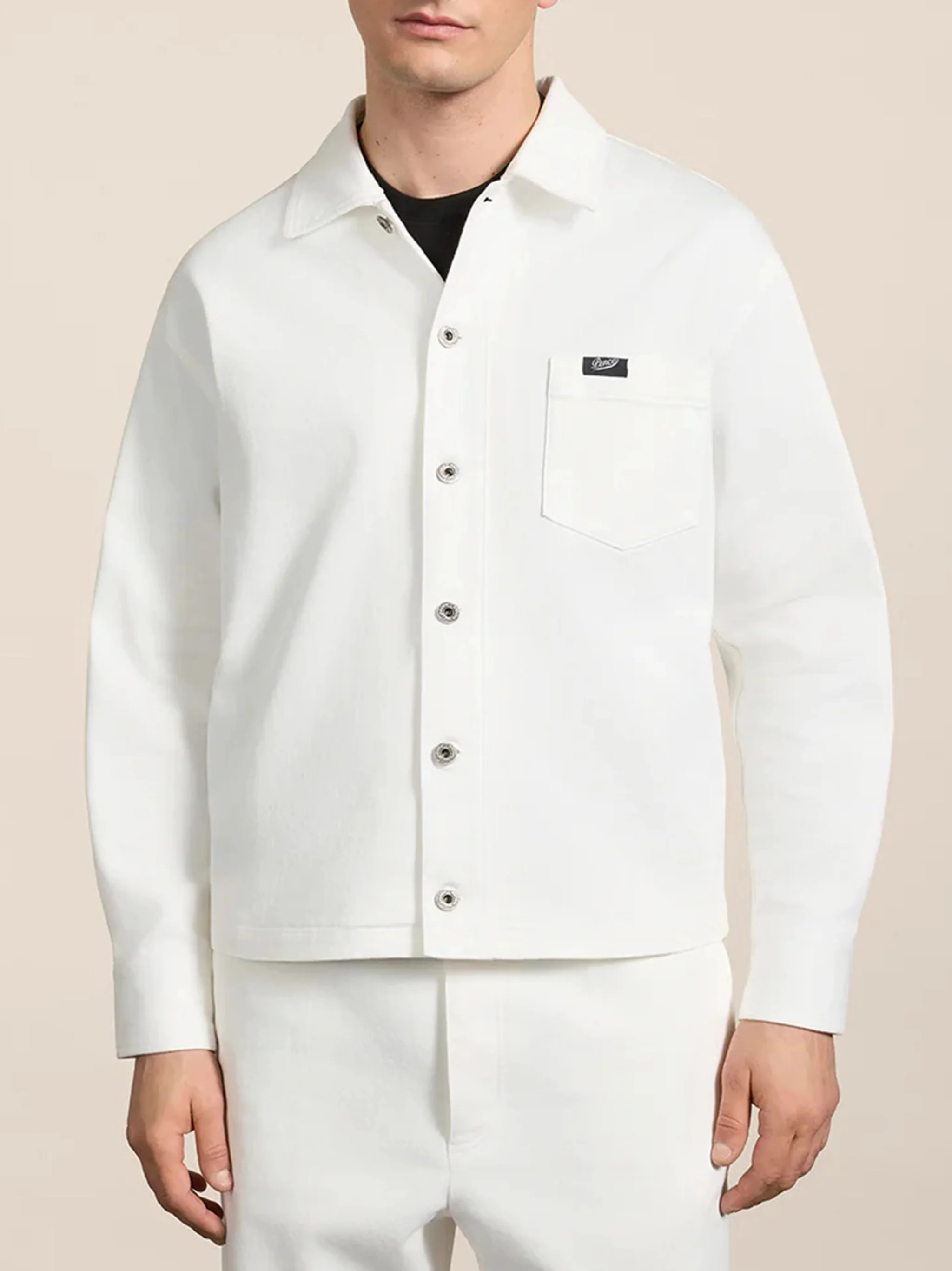 White Tommy Button Up Cotton Jacket - Image 4