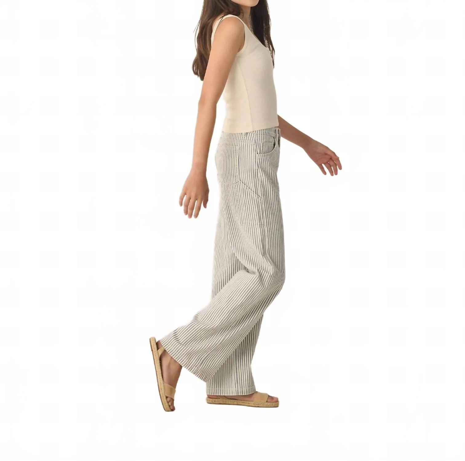 Wide Leg Pant In Railroad Stripe - Image 2