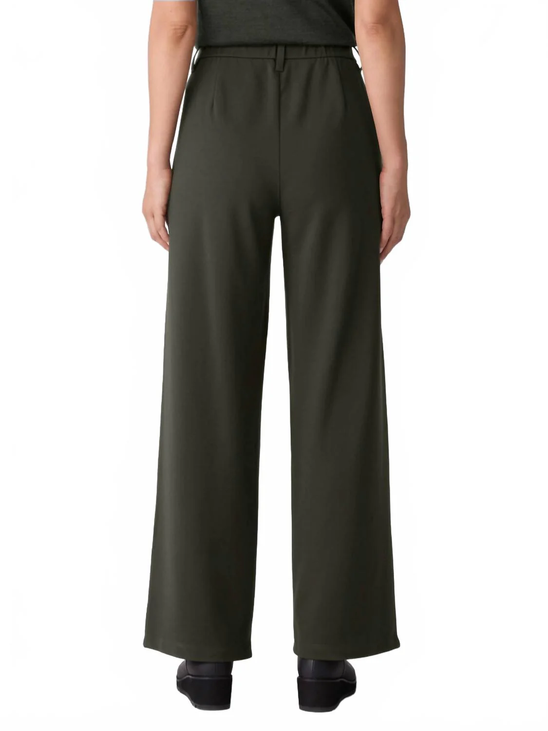 Wide Leg Ponte Pants In Woodland - Image 3