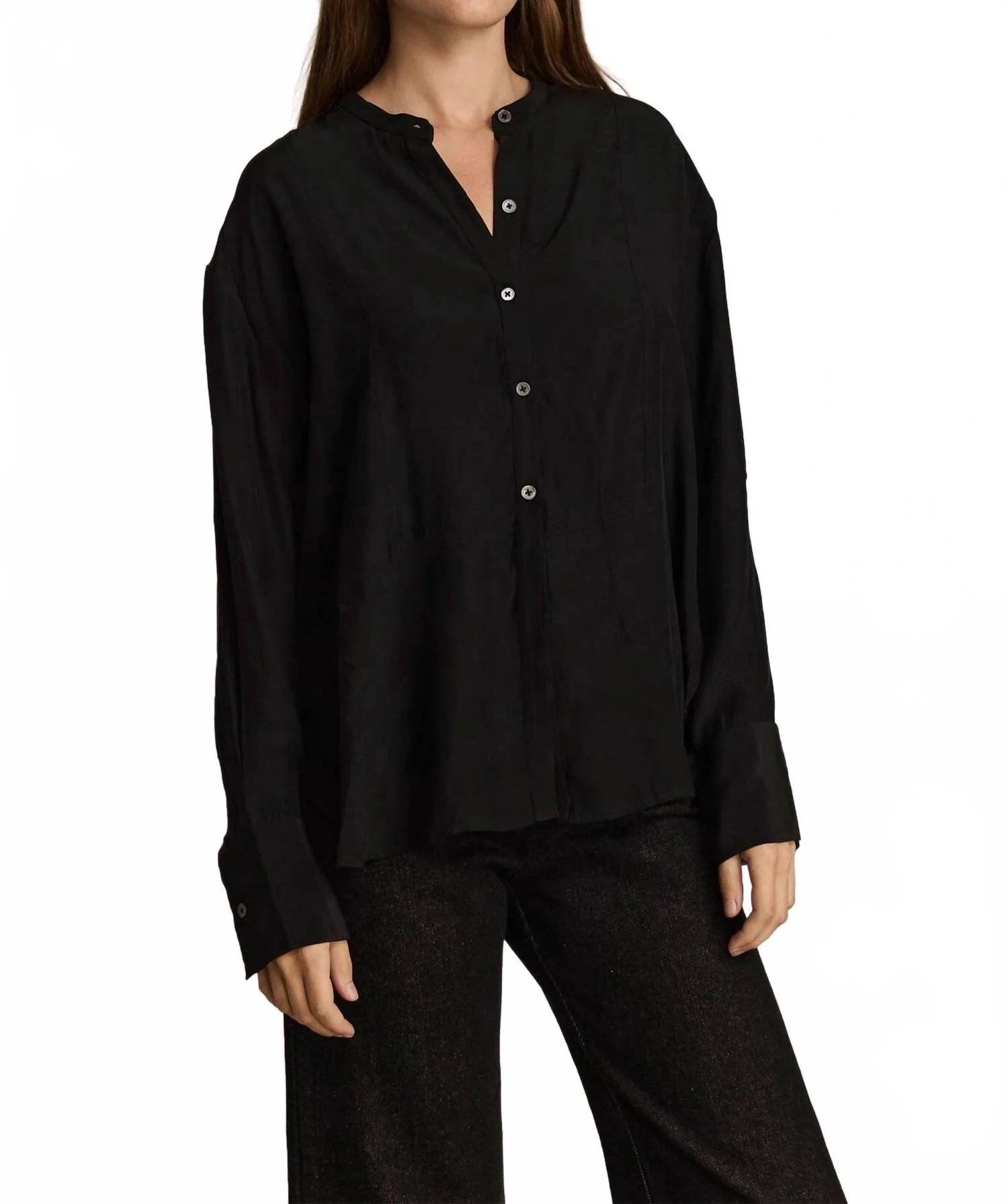 Willie Silk Shirt In Black