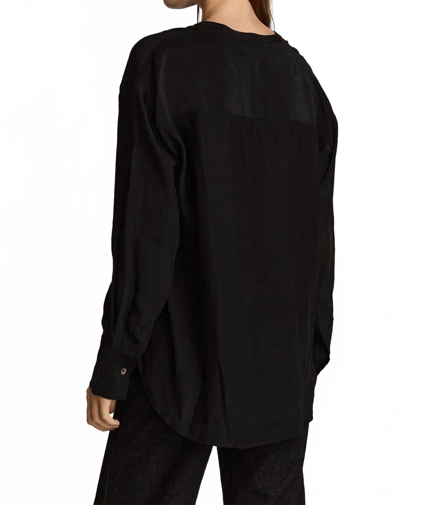 Willie Silk Shirt In Black - Image 2
