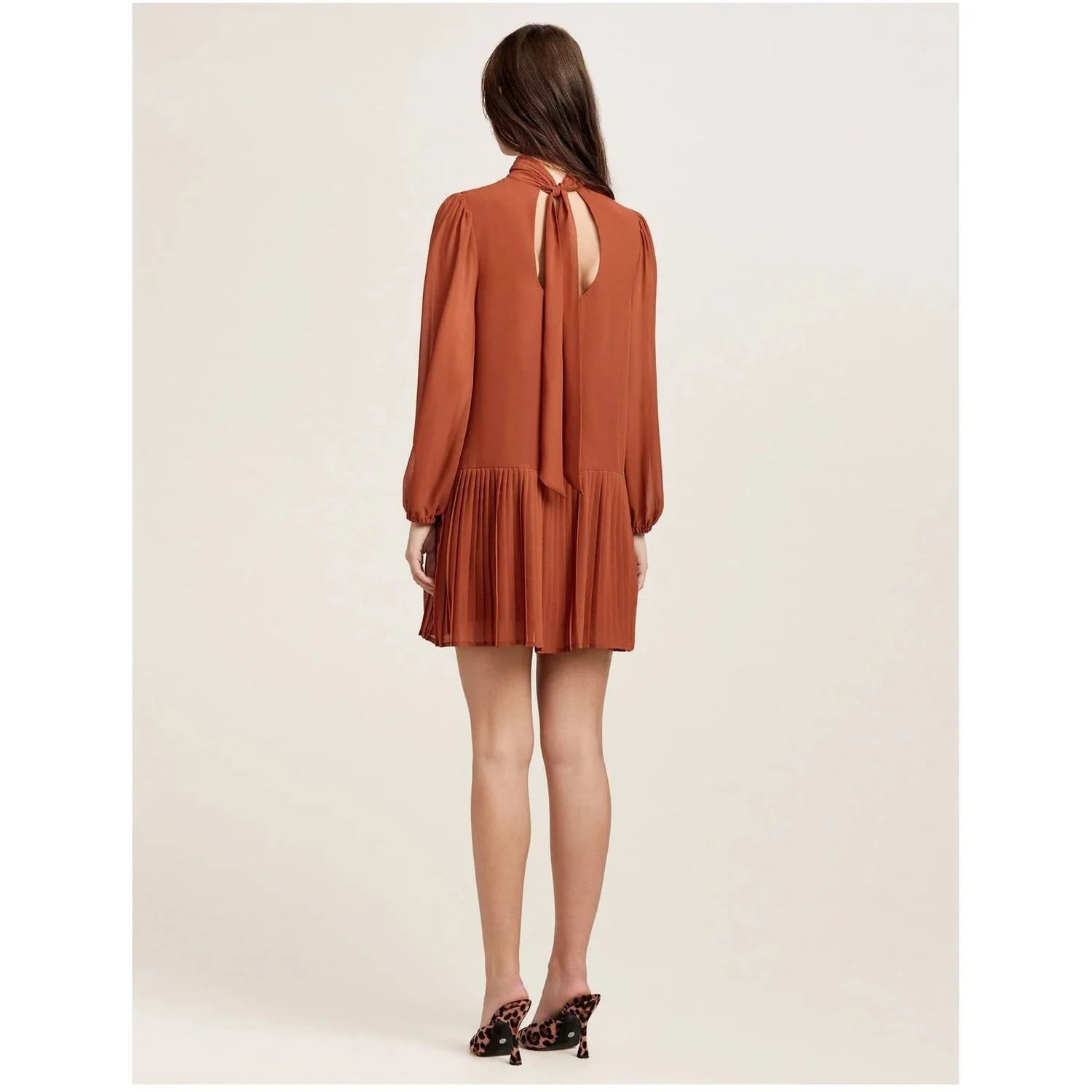 Wink & Shimmy Mini Dress In Copper - Image 3