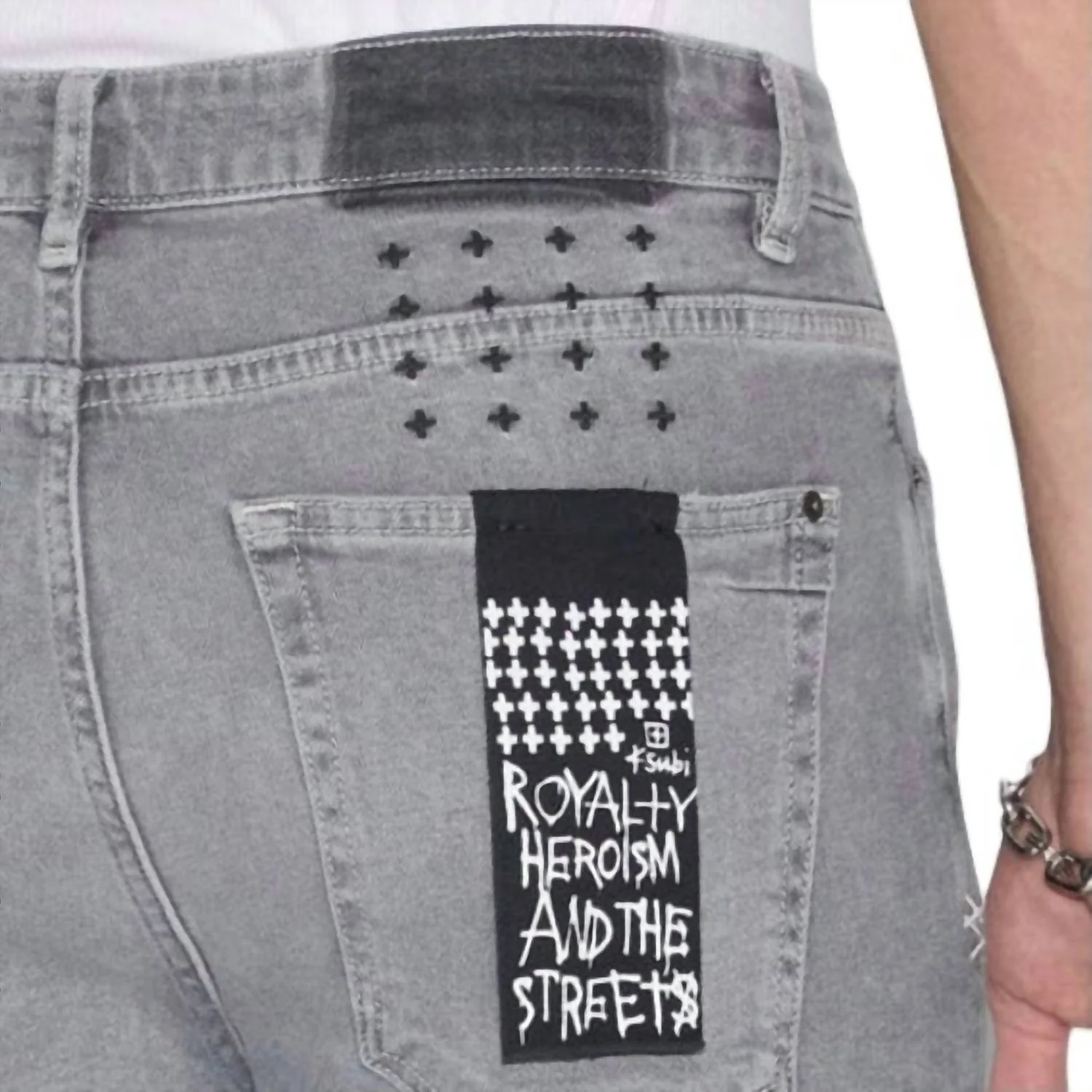 Winkle Thrifted Denim Jean In Faded Grey - Image 5