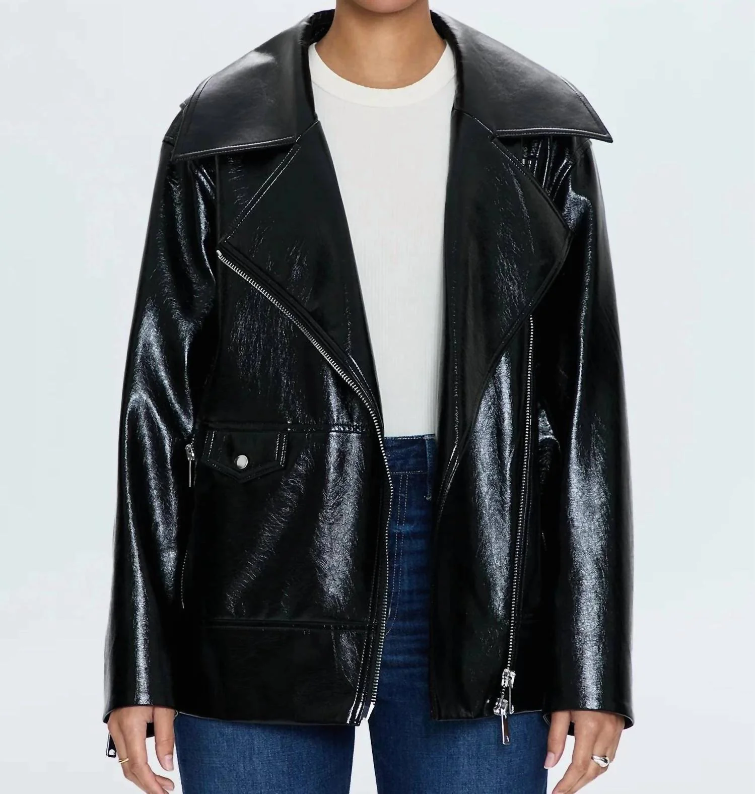 Winona Vinyl Jacket In Black