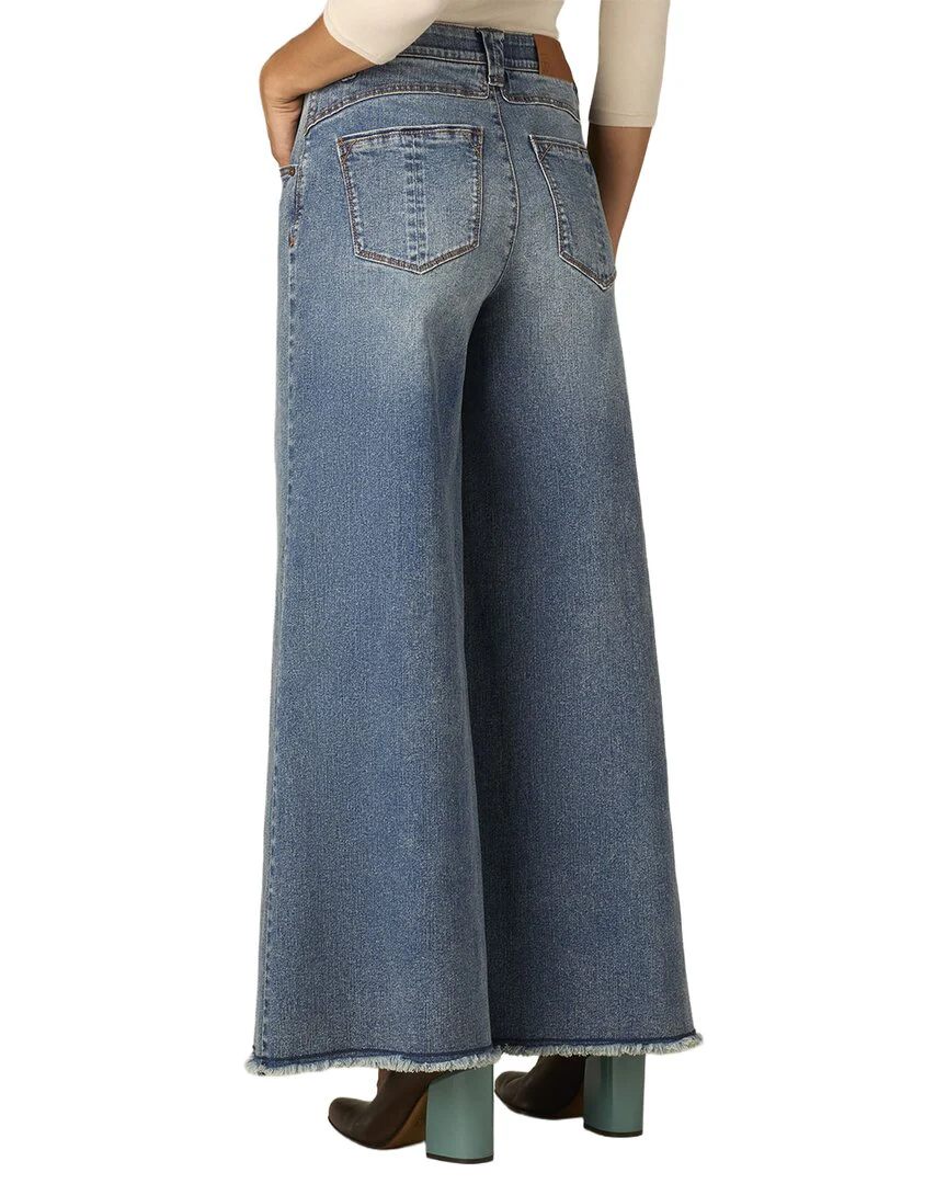 Wit & Wisdom Mid Blue Artisanal Skyrise Round Up Wider Leg Jean - Image 2