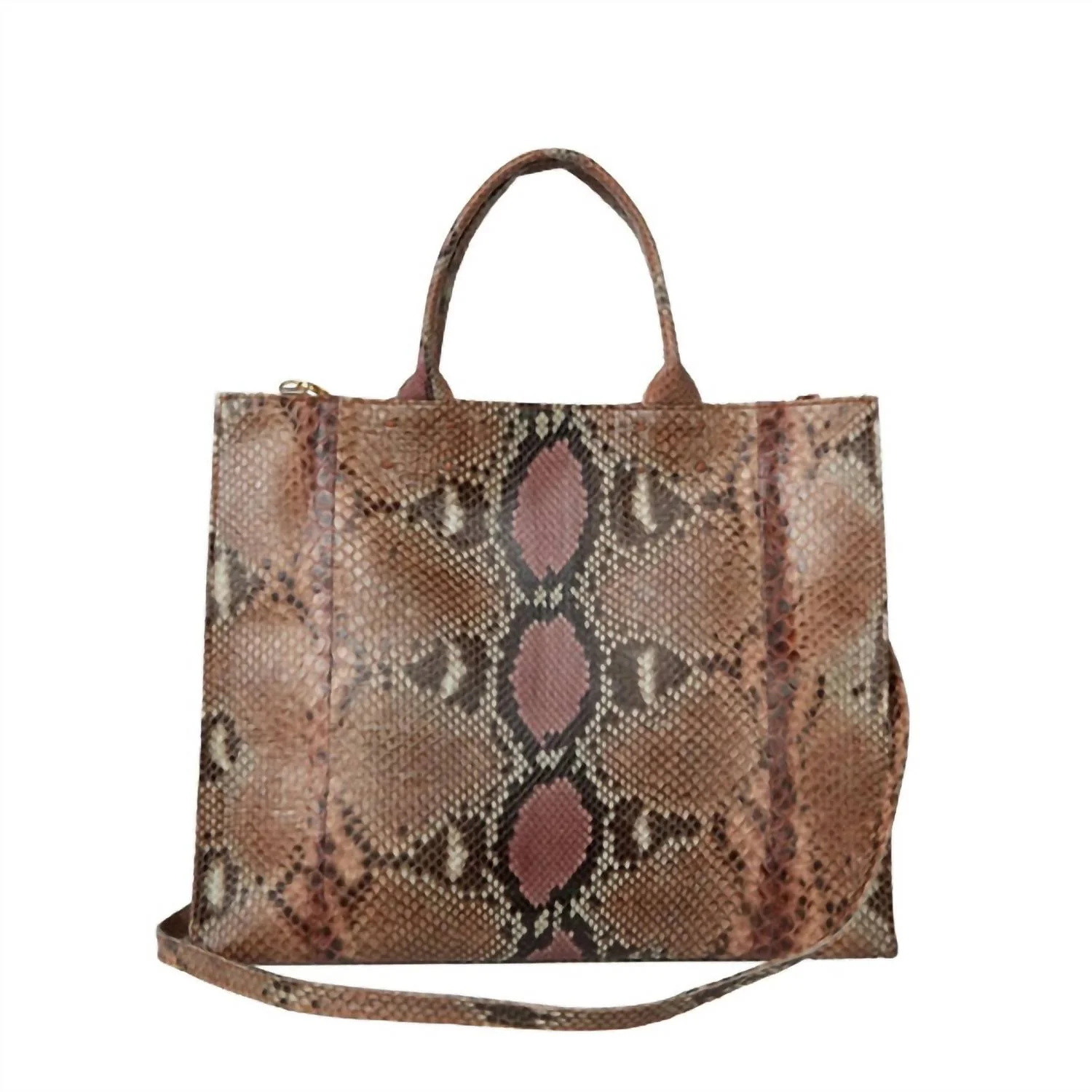 Women's Adele Handbag In Brown Multi Python