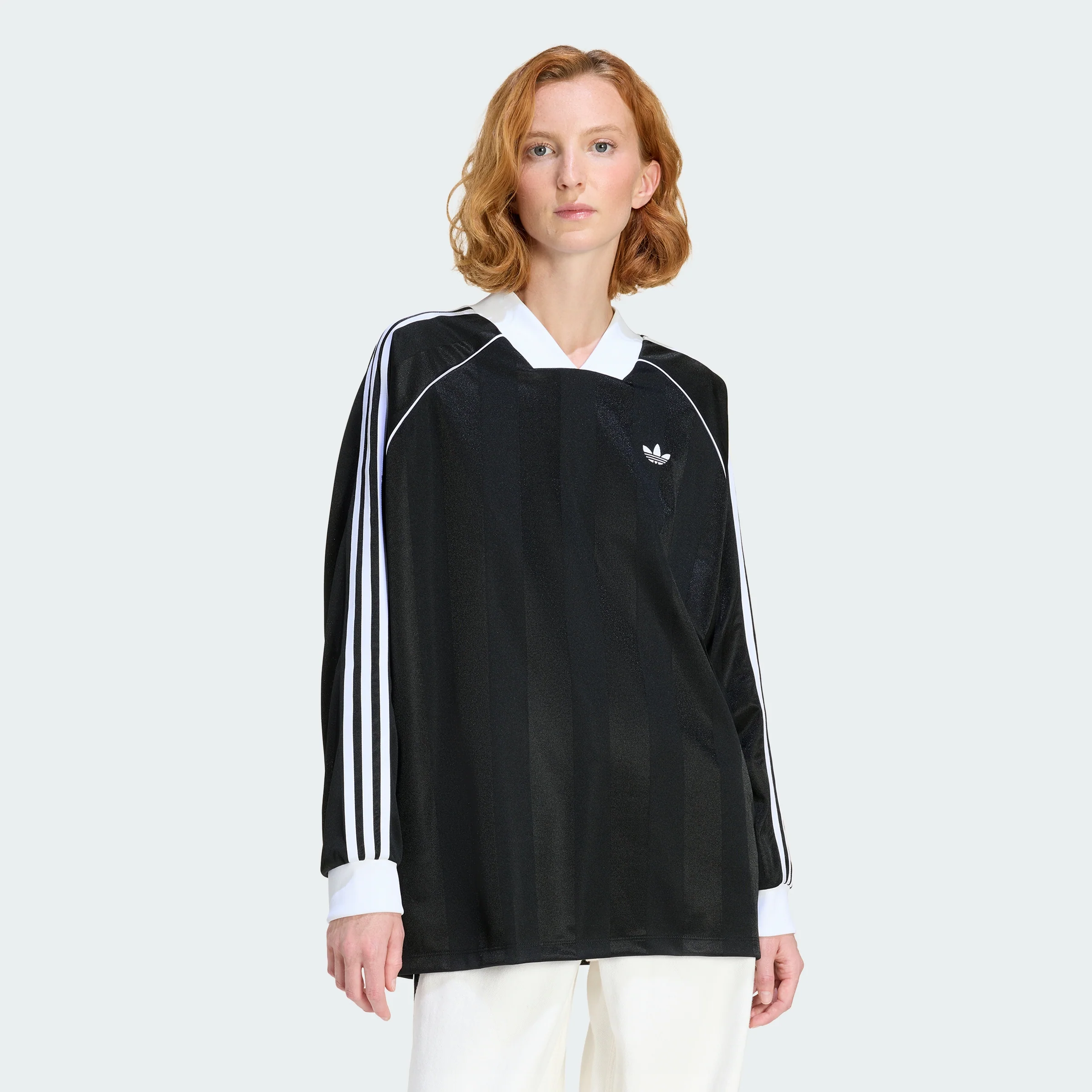 Women's adidas 3-STRIPES JACQUARD LONG SLEEVE TEE