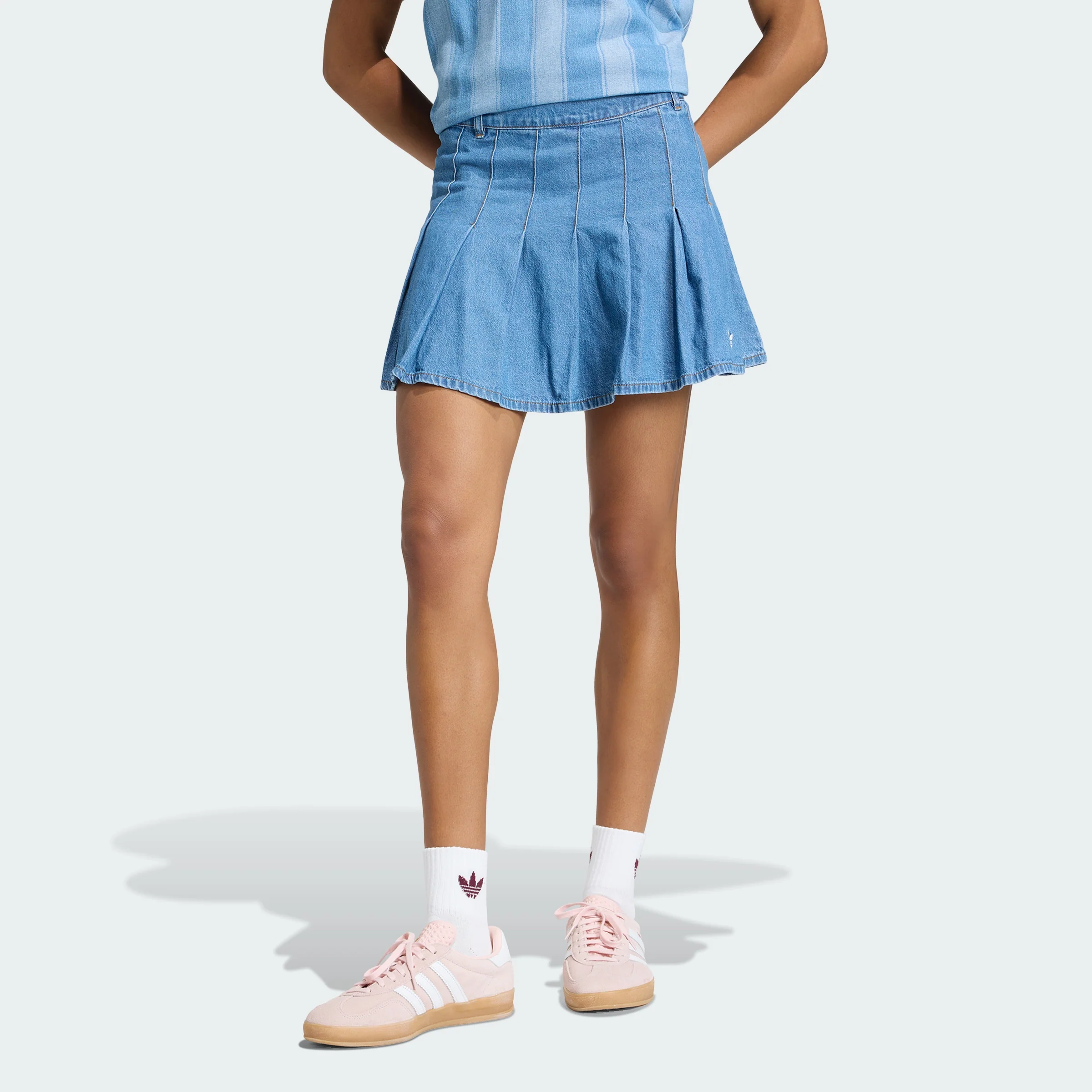 Women's adidas DENIM PLEATED SKIRT