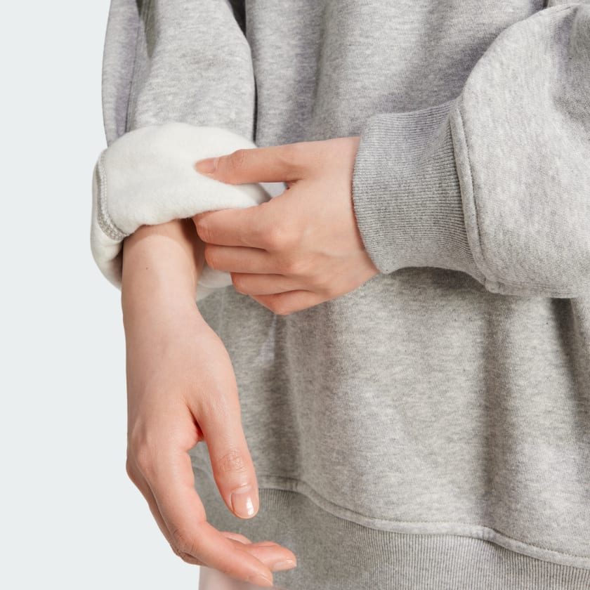 Women's adidas Essentials Fleece Long Oversized Crew Sweatshirt - Image 5