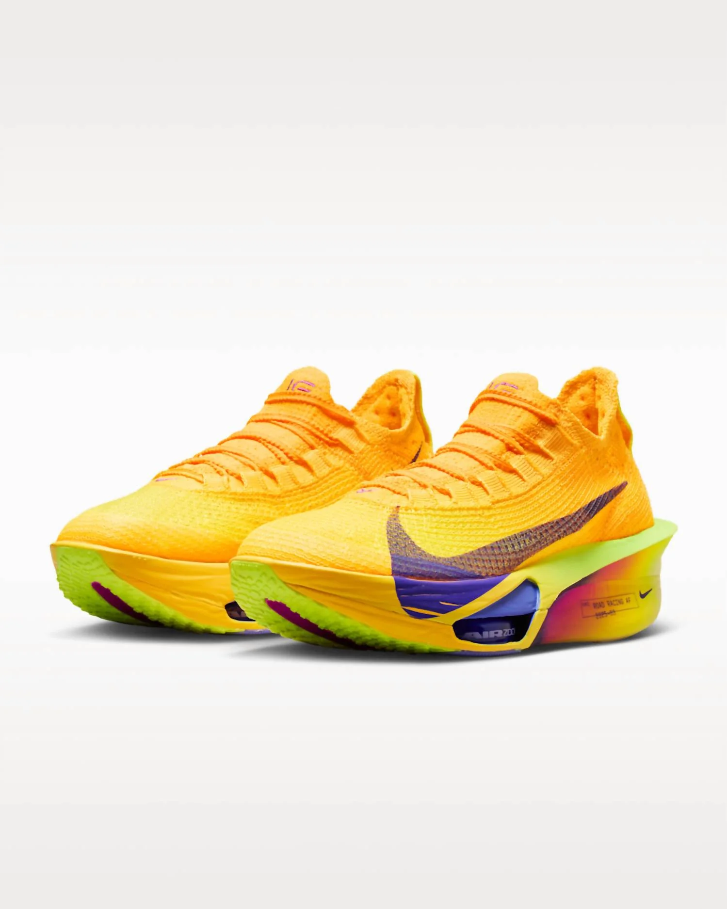 Women's Air Zoom Alphafly 3 Running Shoes In Laser Orange/citron Pulse/volt Ice/indigo Burst - Image 4