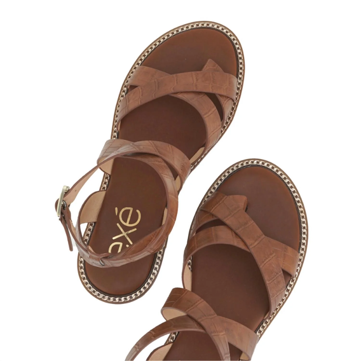 Women's Alexia-100 Flat Strappy Sandal In Tan - Image 3