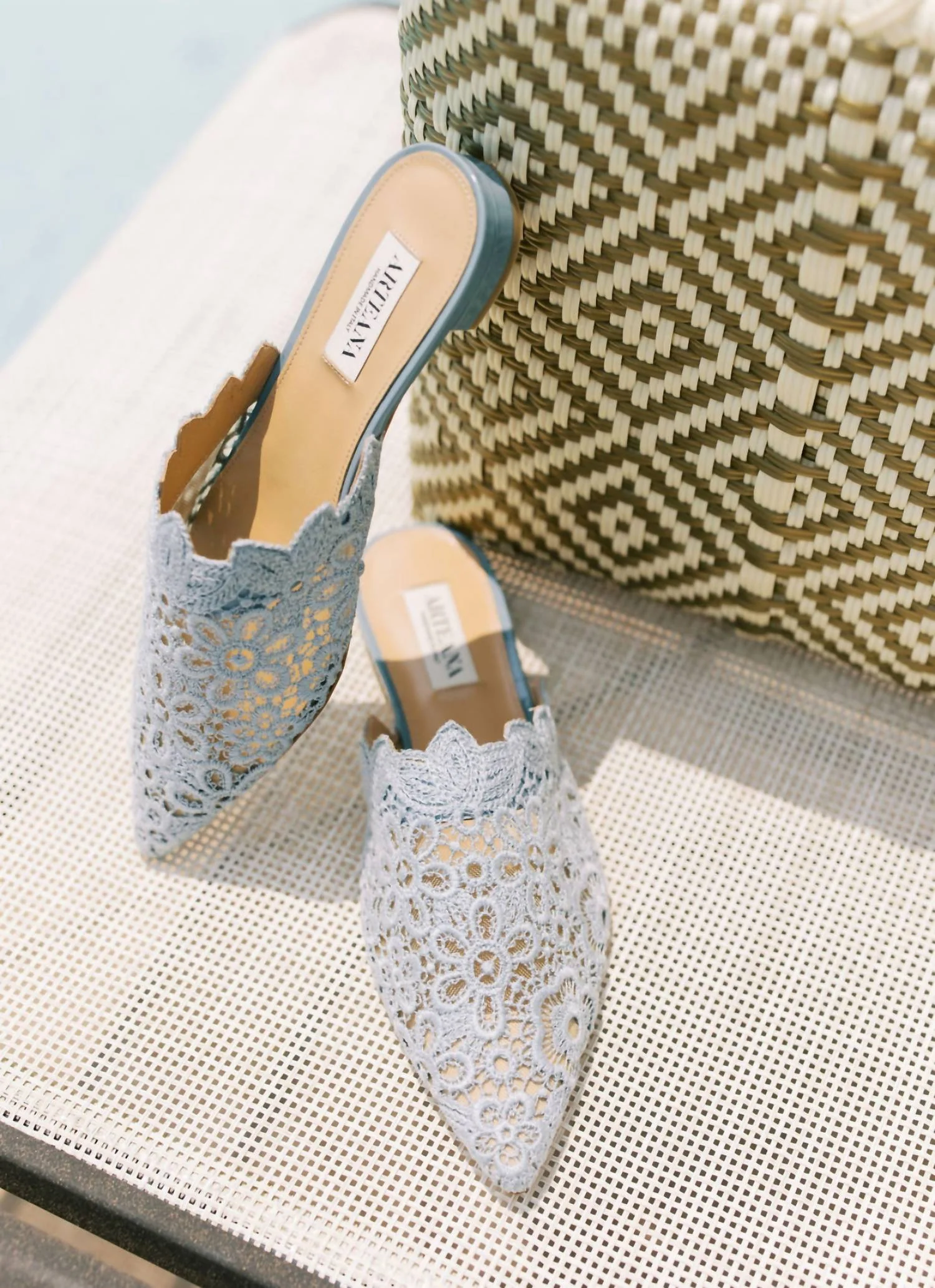 Women's Amalfi Flat Mule In Light Blue