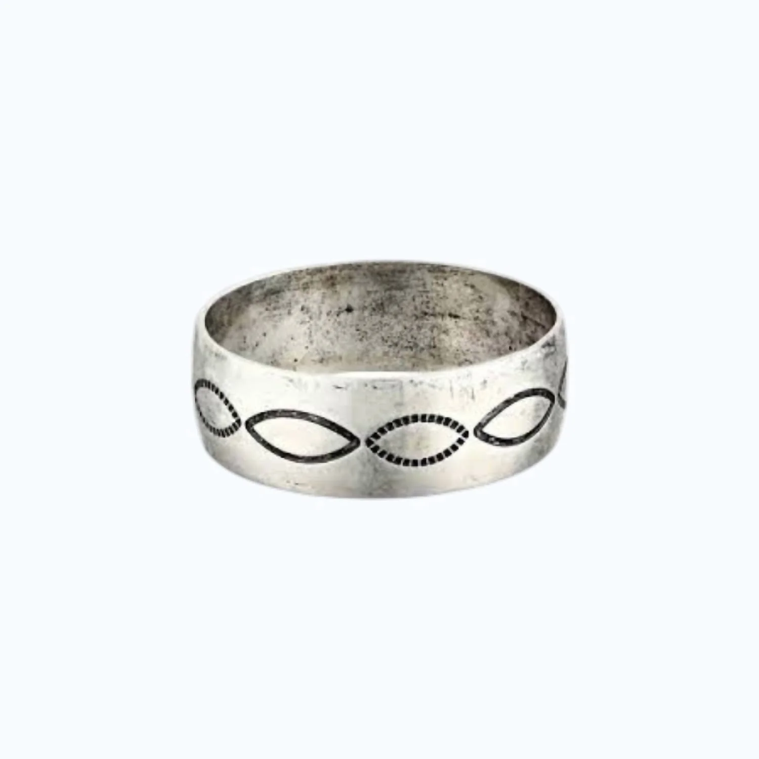 Women's Antiqued Bangle In Silver