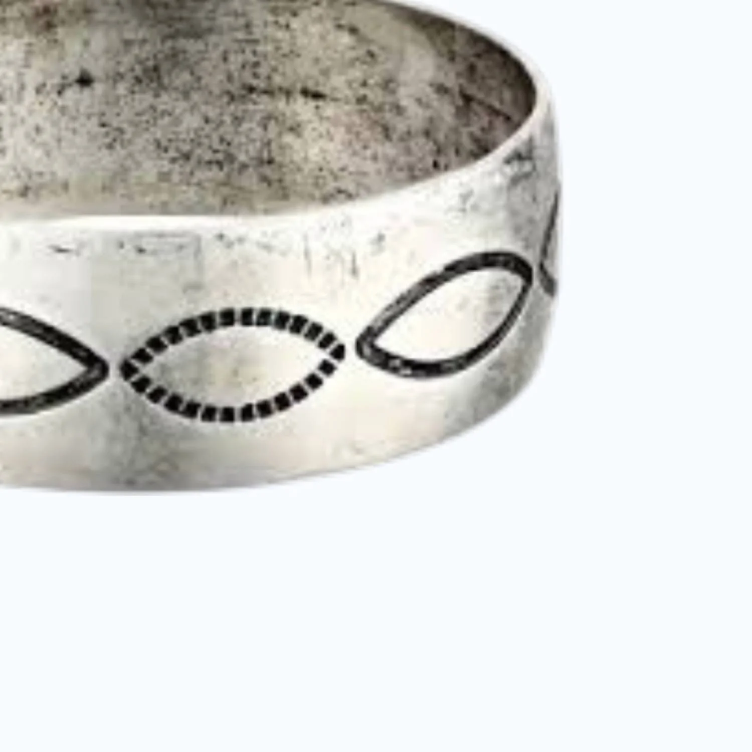 Women's Antiqued Bangle In Silver - Image 2