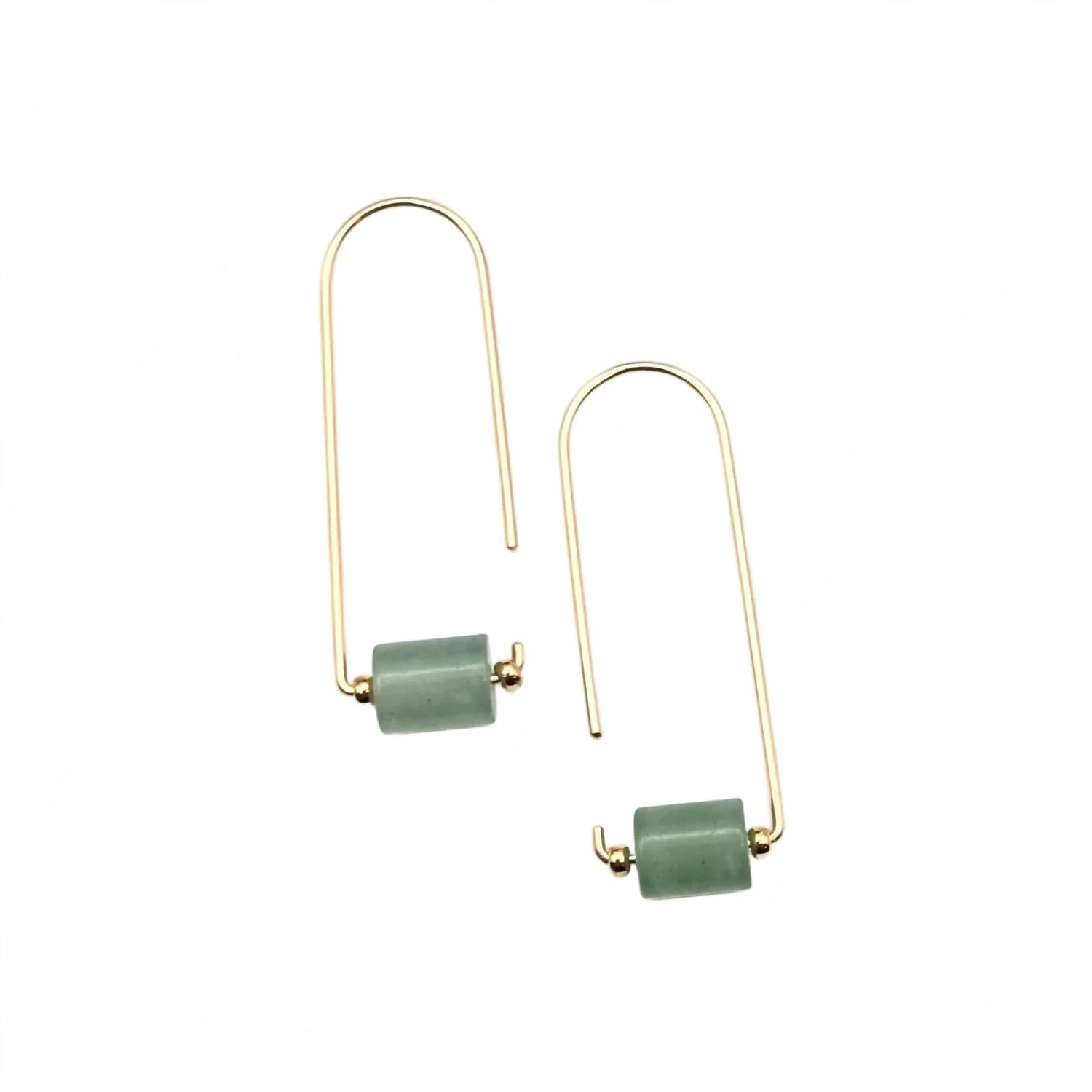 Women's Arc Threaders Earrings In Aventurine - Image 2