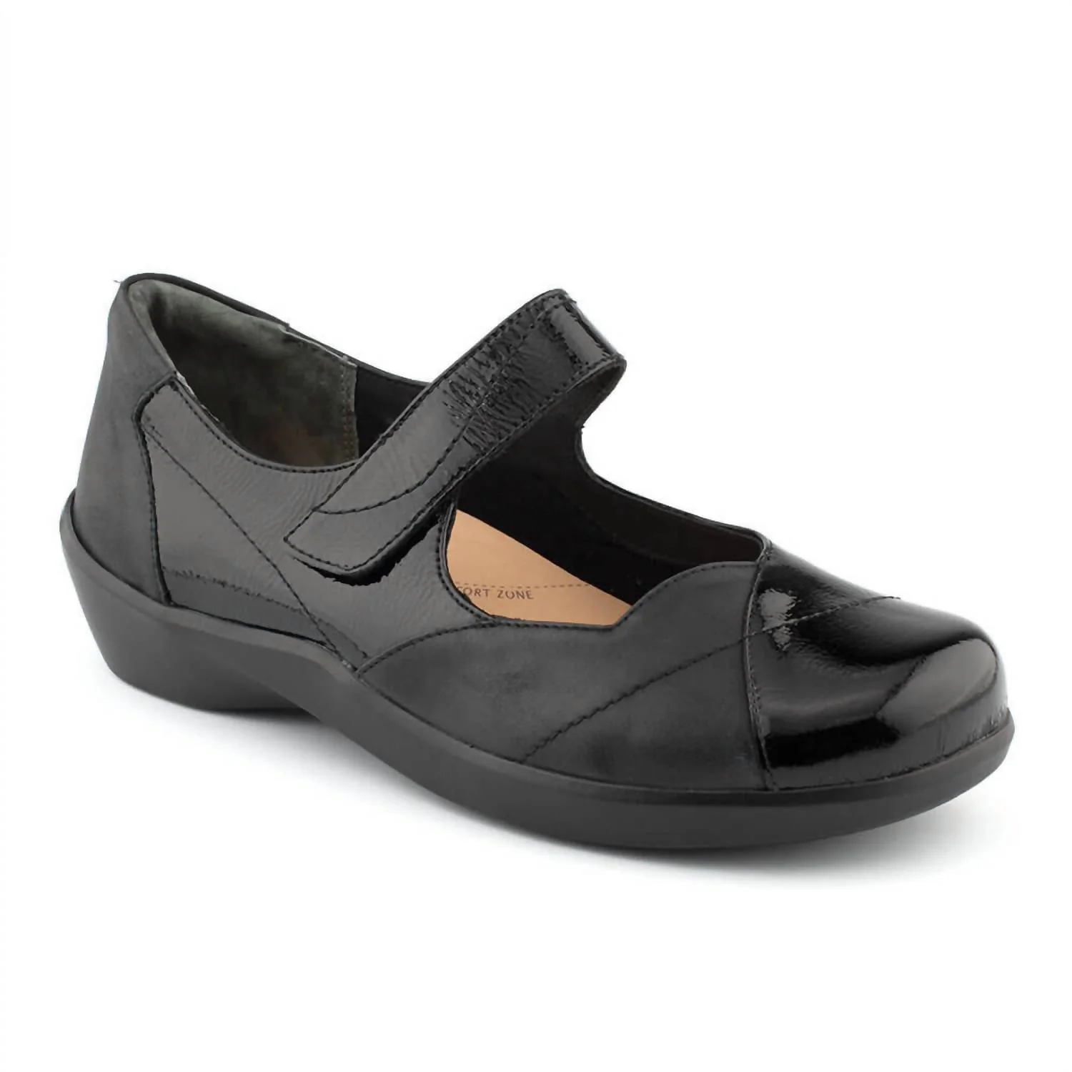 Women's Ariel W Mary Jane Shoes In Black Leather