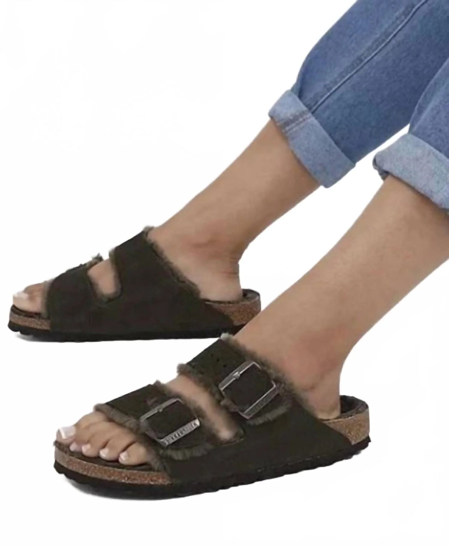 Women's Arizona Shearling Sandals In Mocha - Image 5