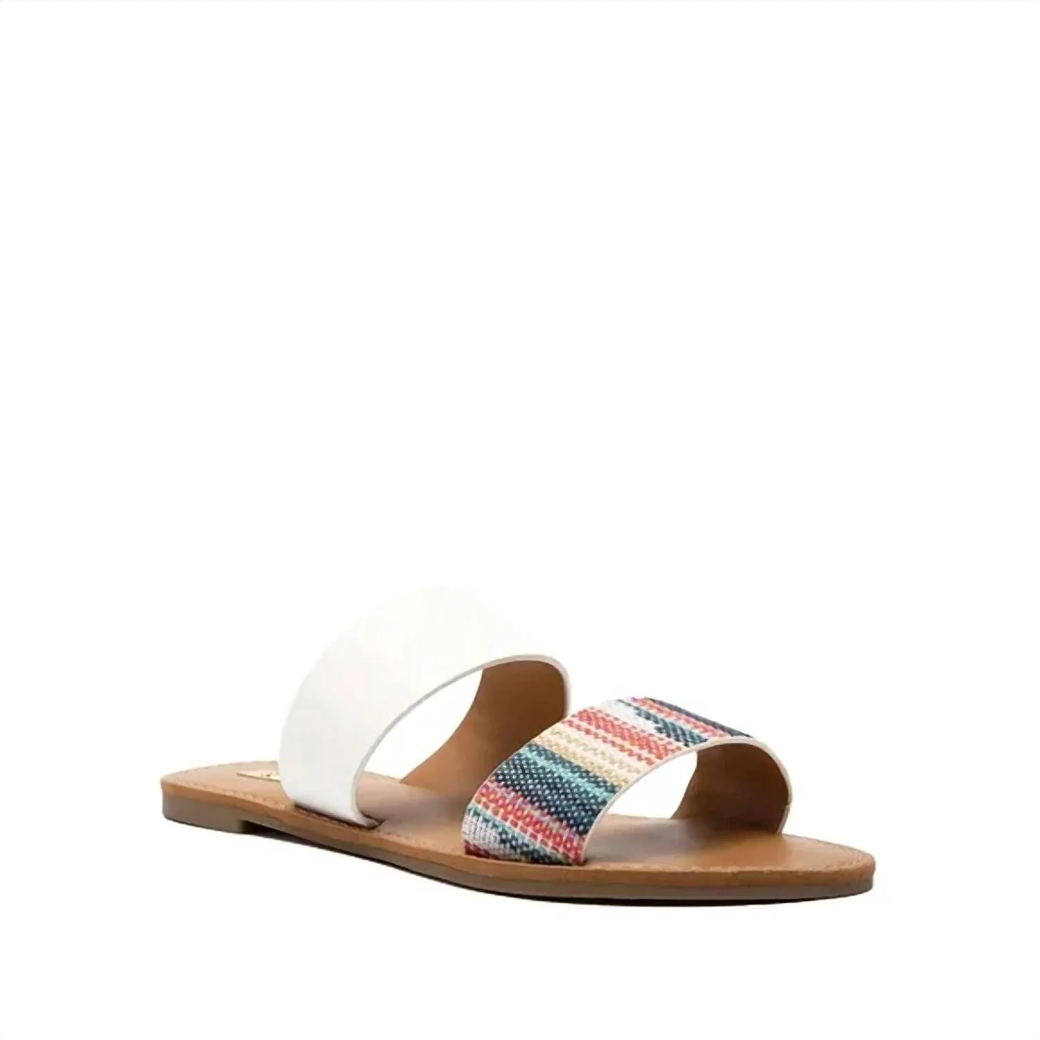 Women's Athena Sandals In Pink/blue Fabric - Image 3