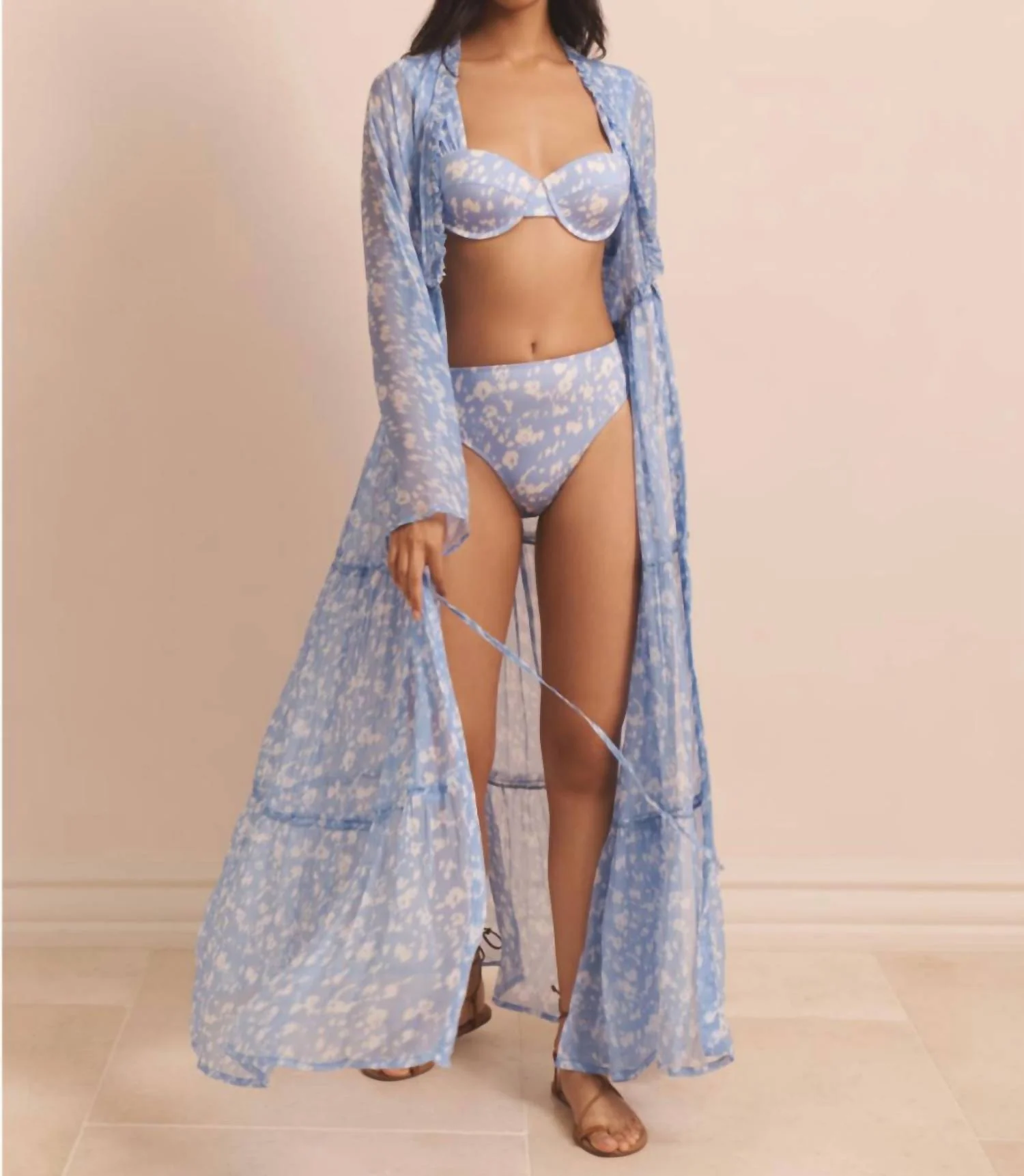 Women's Audrey Bikini Top In Vista Fleur - Image 2