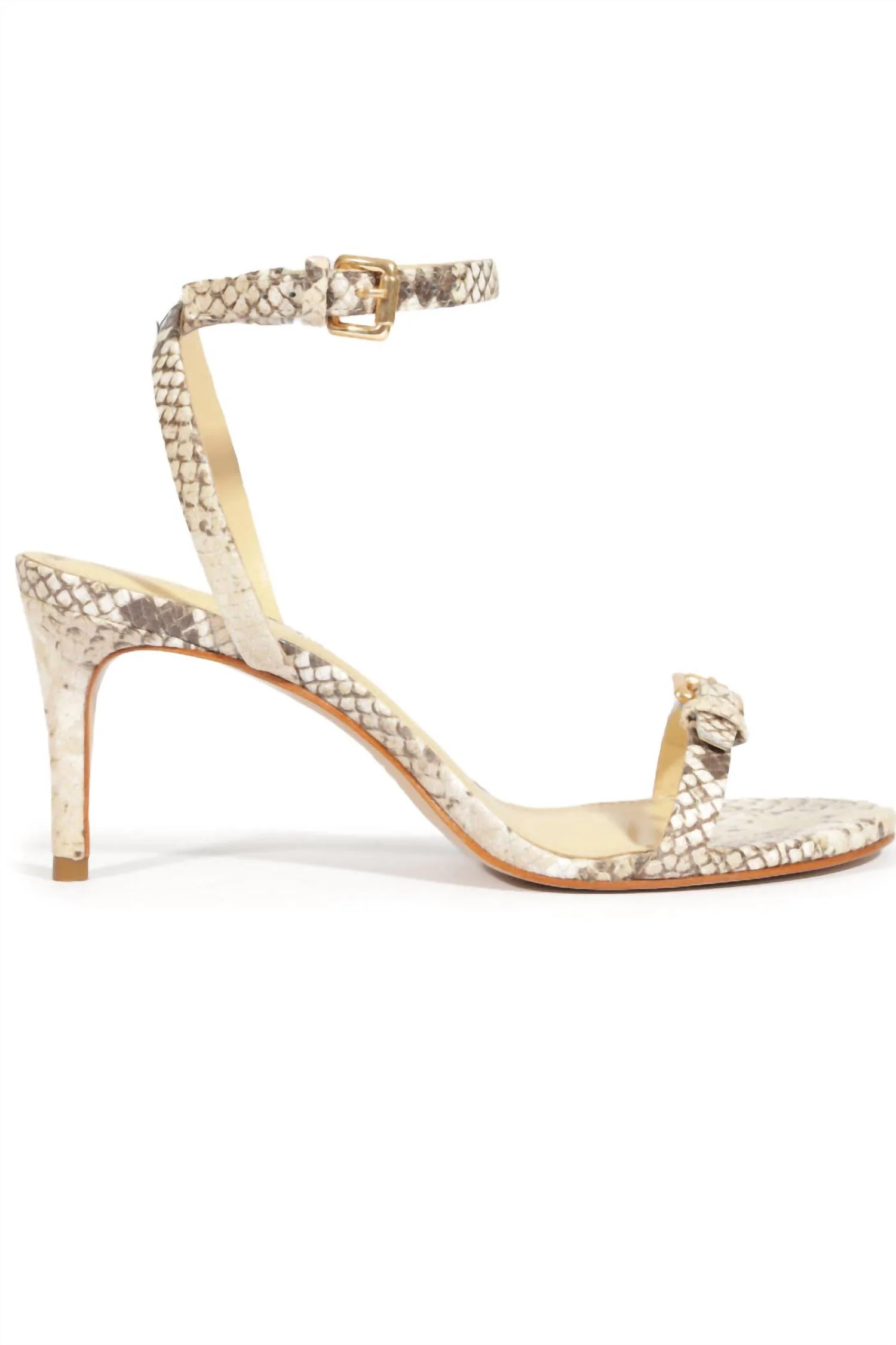 Women's Aurora Mid Stiletto Sandal In Beige Latte