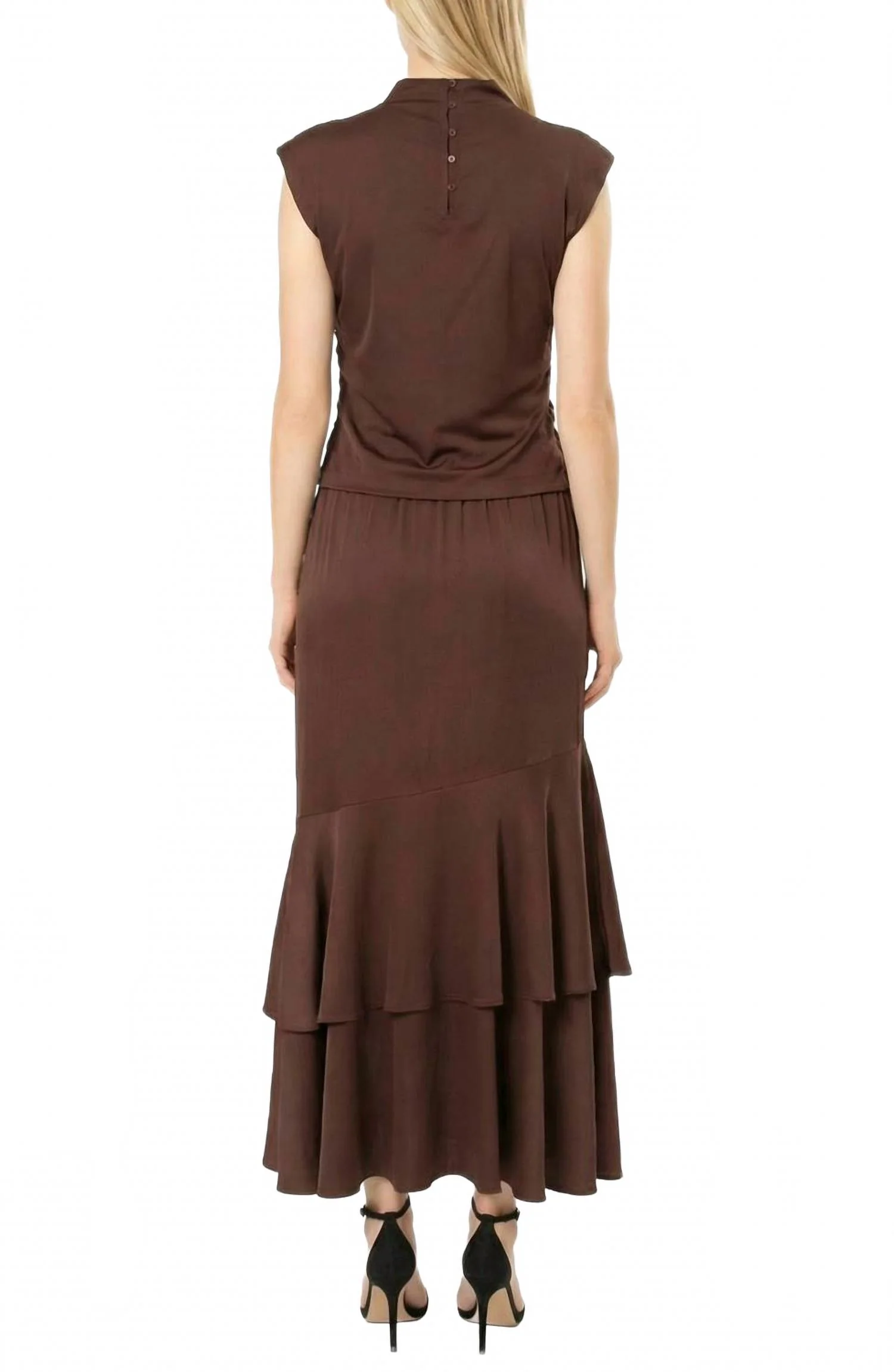Women's Avery Solid Top In Brown - Image 2
