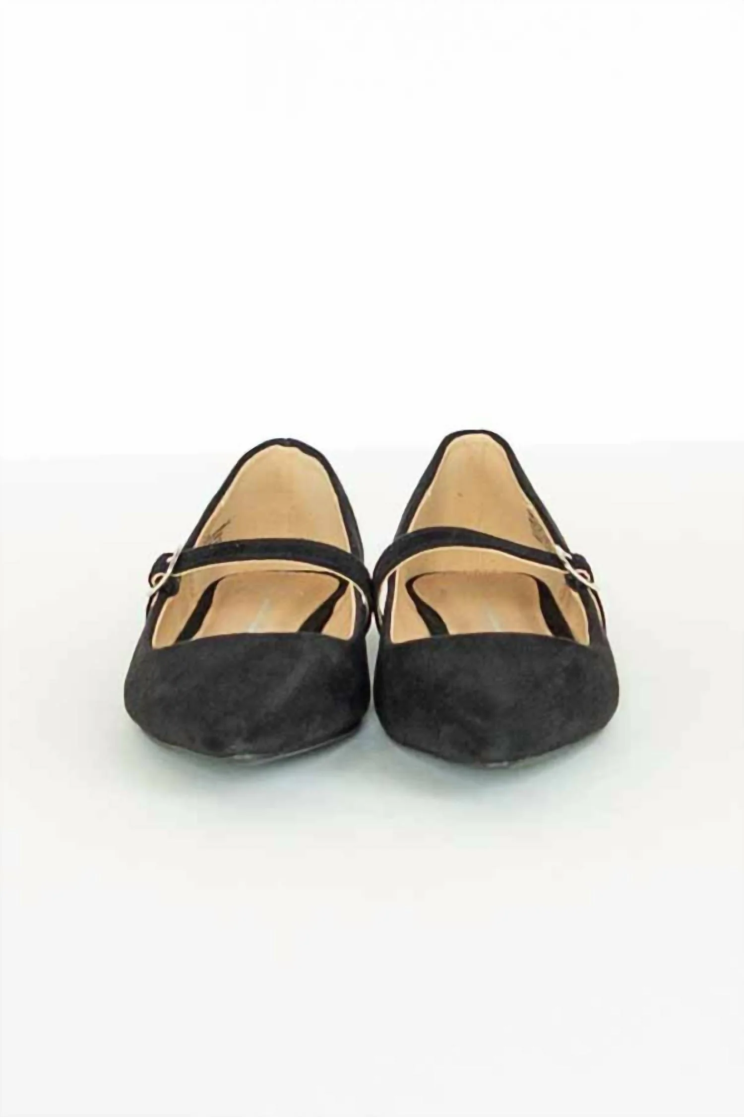 Women's Aviba Suede Mary Jane Flat Shoes In Black - Image 4