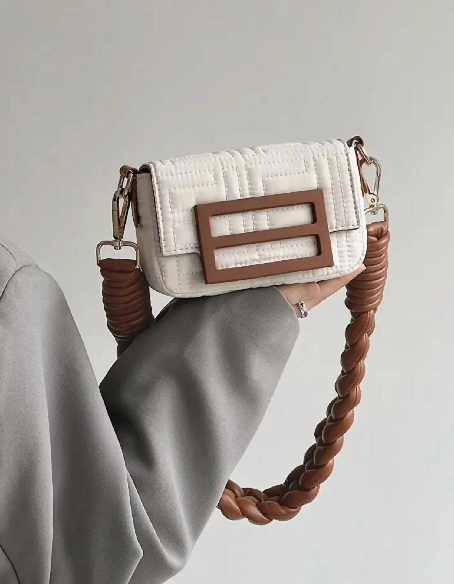 Women's Baguette Bag In Off-White - Image 2
