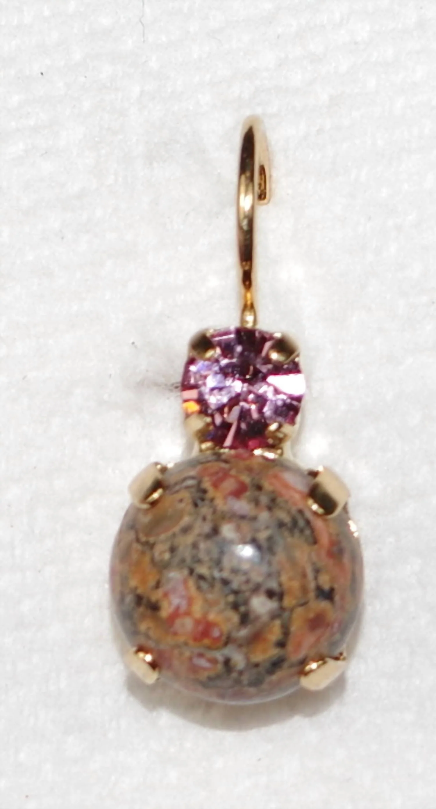 Women's Ball Dangle Earrings In Pink/ Natural