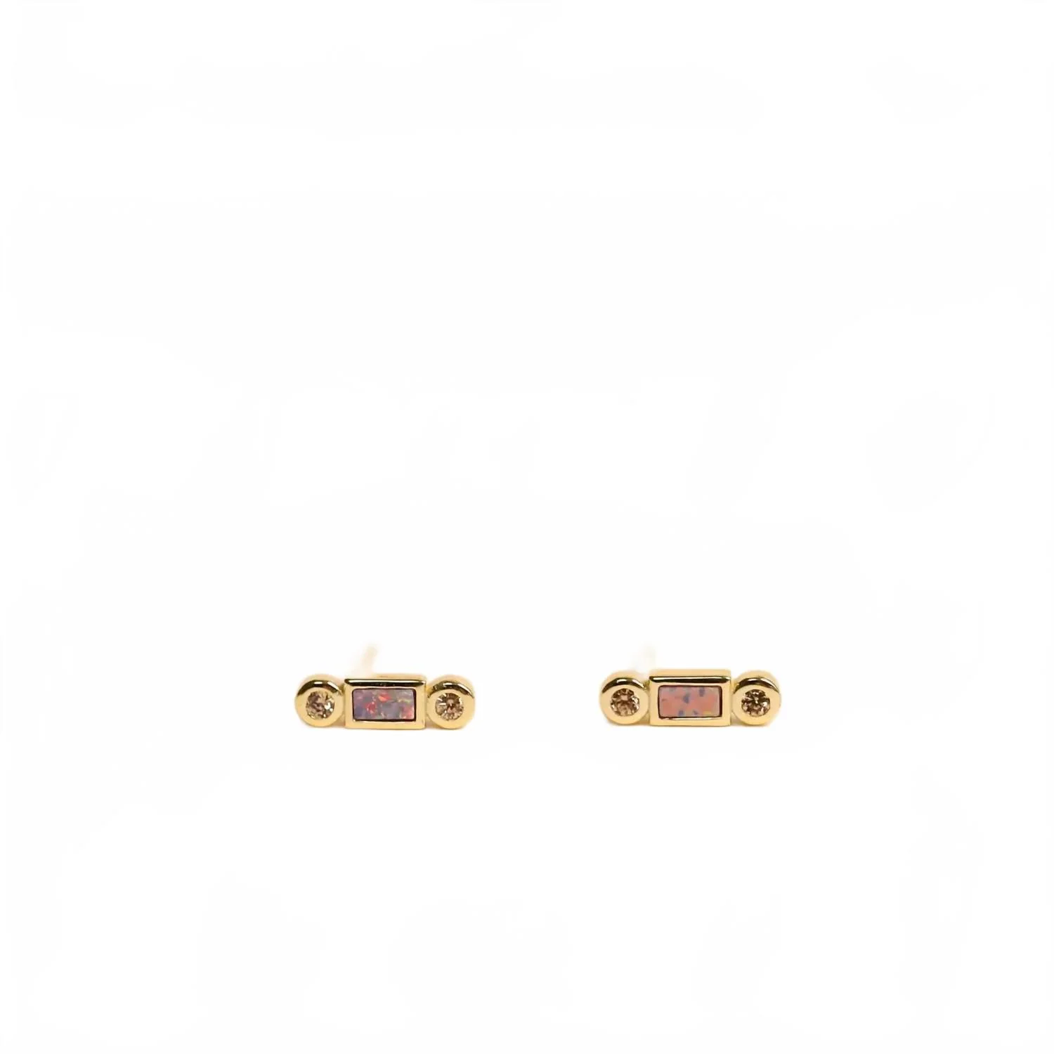Women's Bar Opal Earrings In Purple