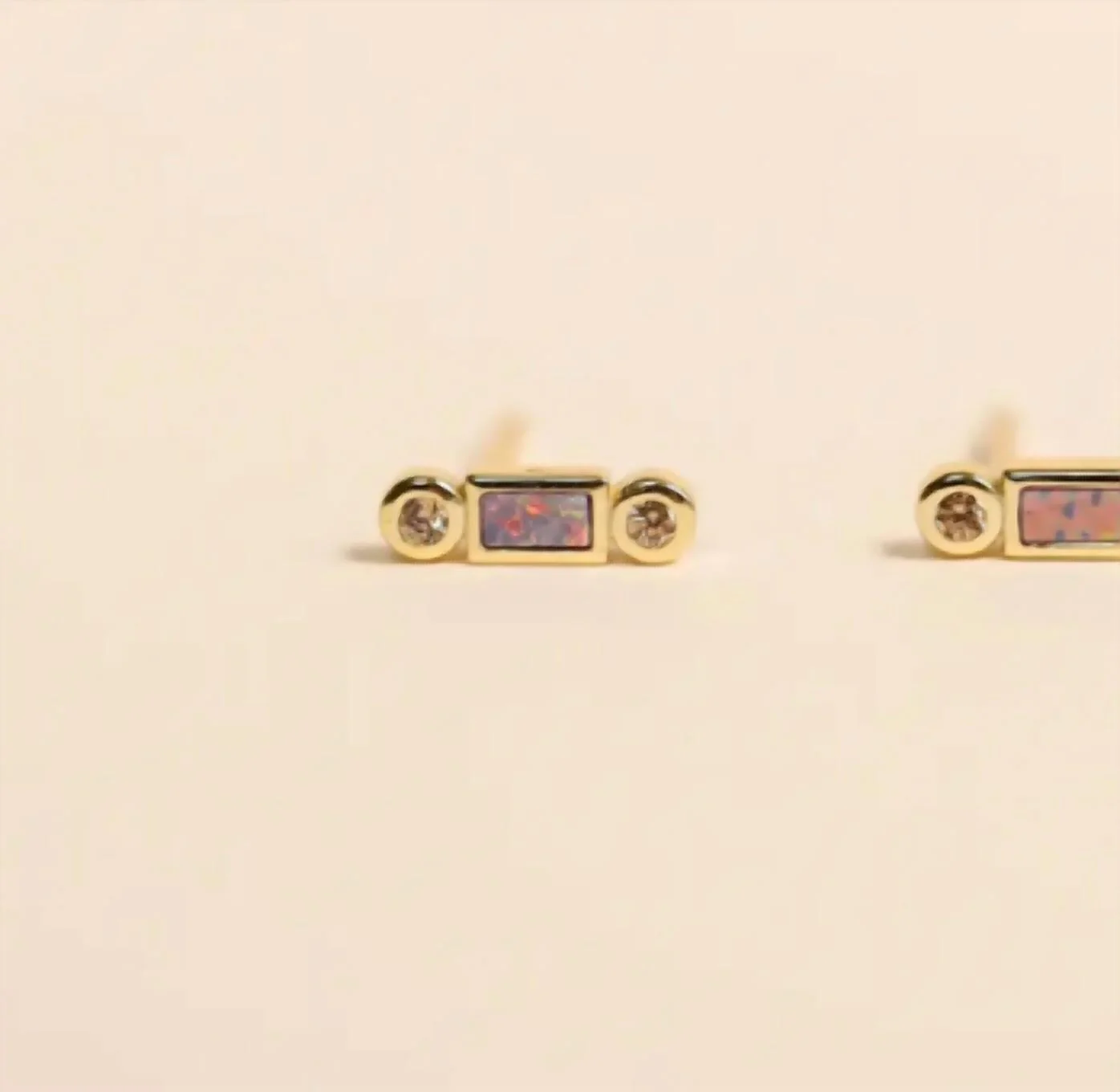 Women's Bar Opal Earrings In Purple - Image 2