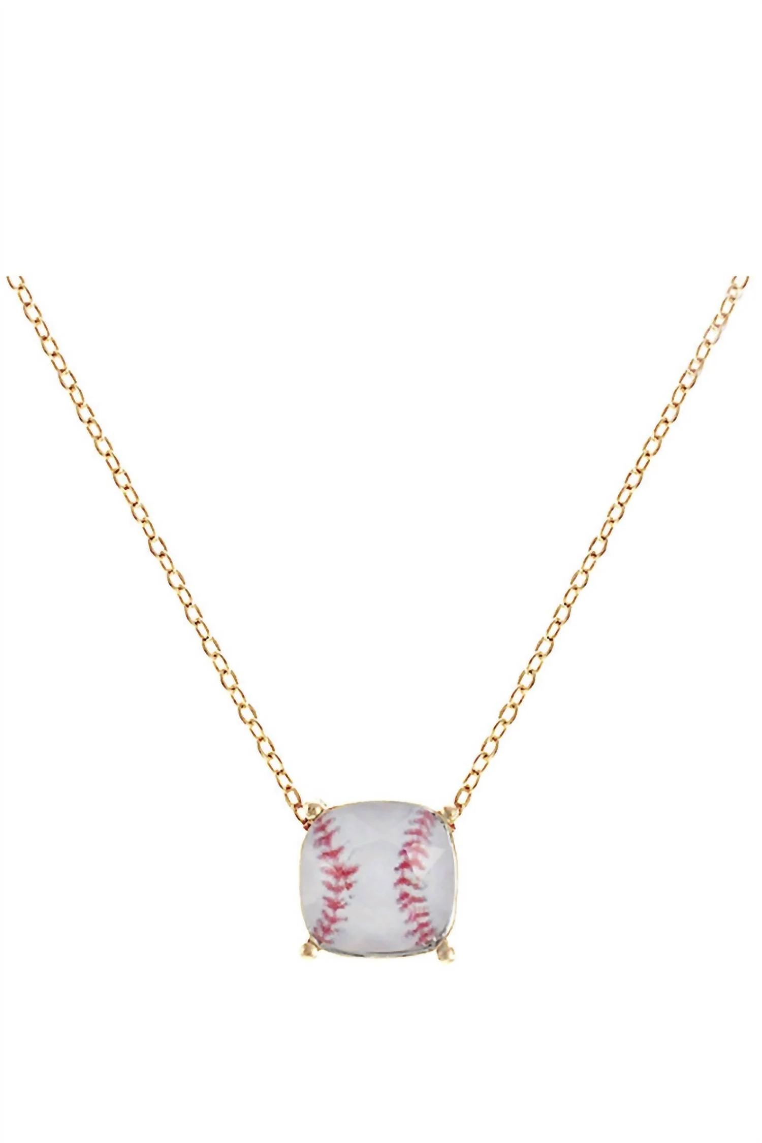 Women's Baseball Necklace In Gold