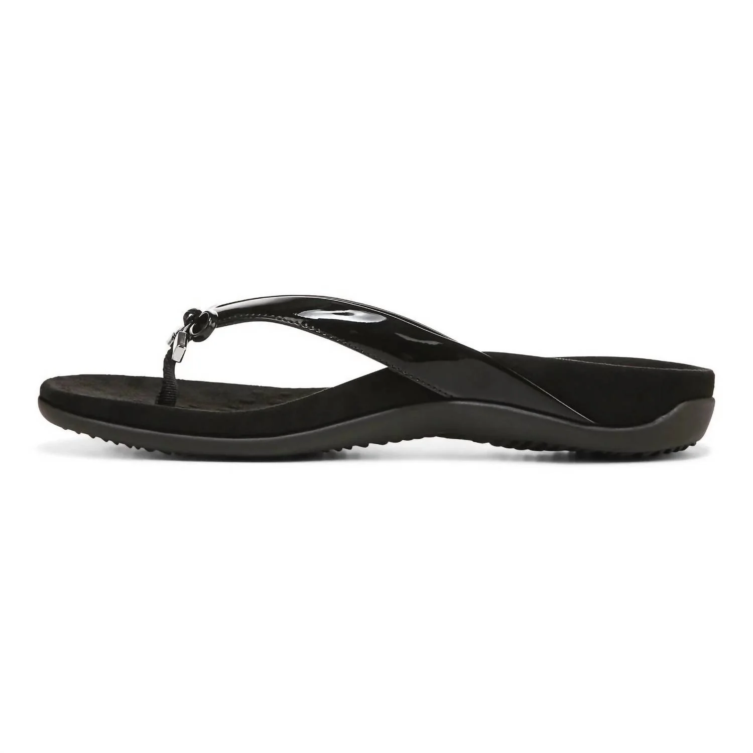 Women's Bella Toe Post Sandal In Black - Image 2