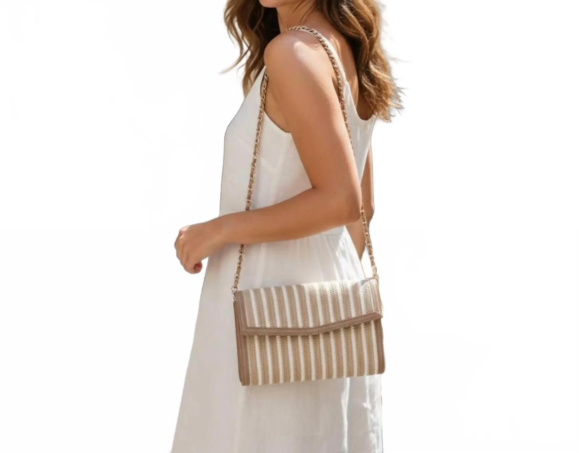 Women's Beth Raffia Clutch Bag In Toast/beige - Image 2