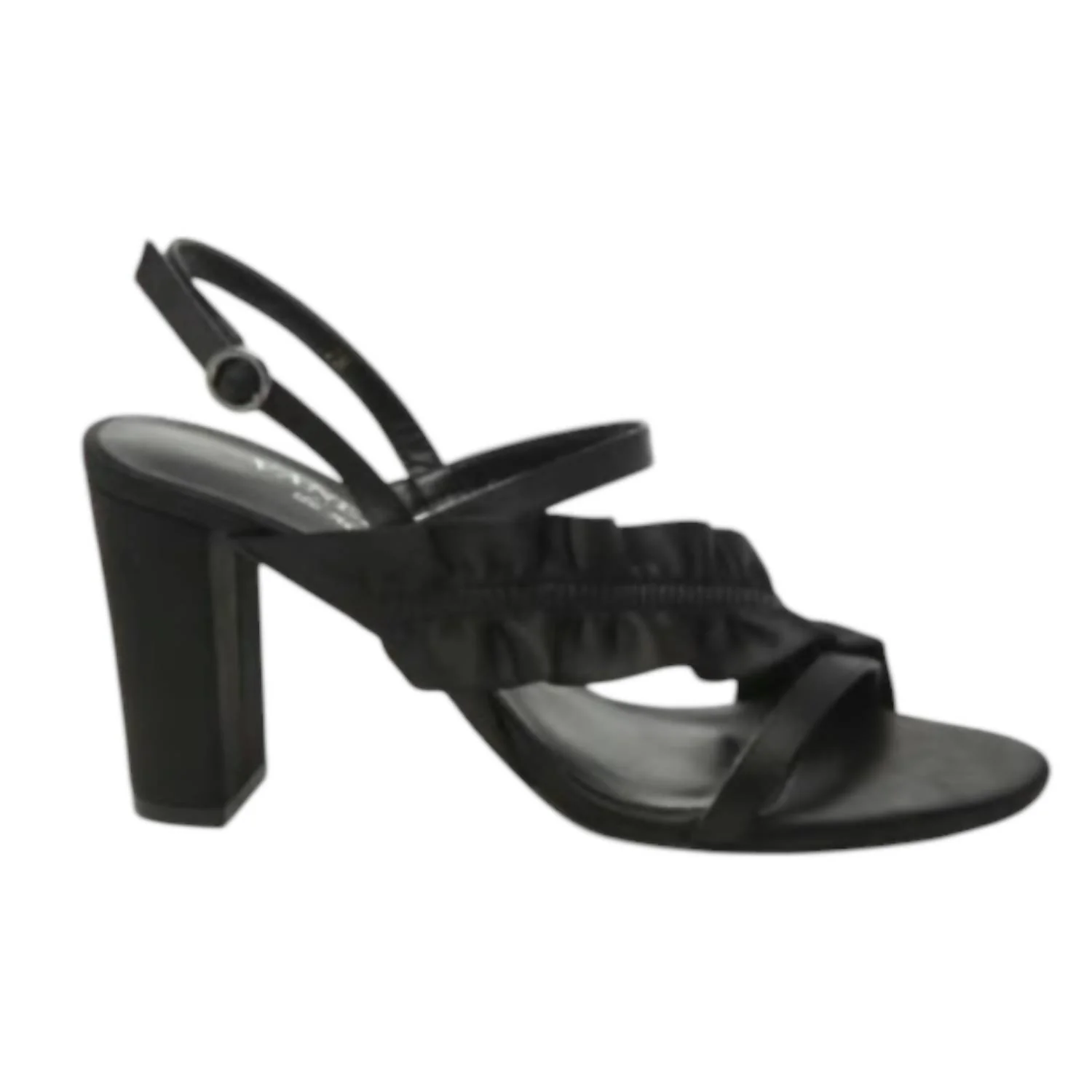 Women's Beyla Pump Heels In Black Satin - Image 2
