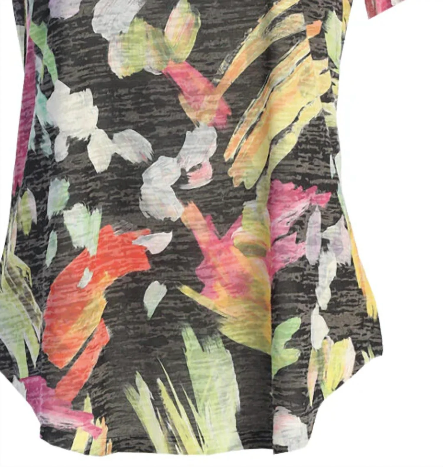 Women's Blossom Burnout Round Hem Top In Multi - Image 3