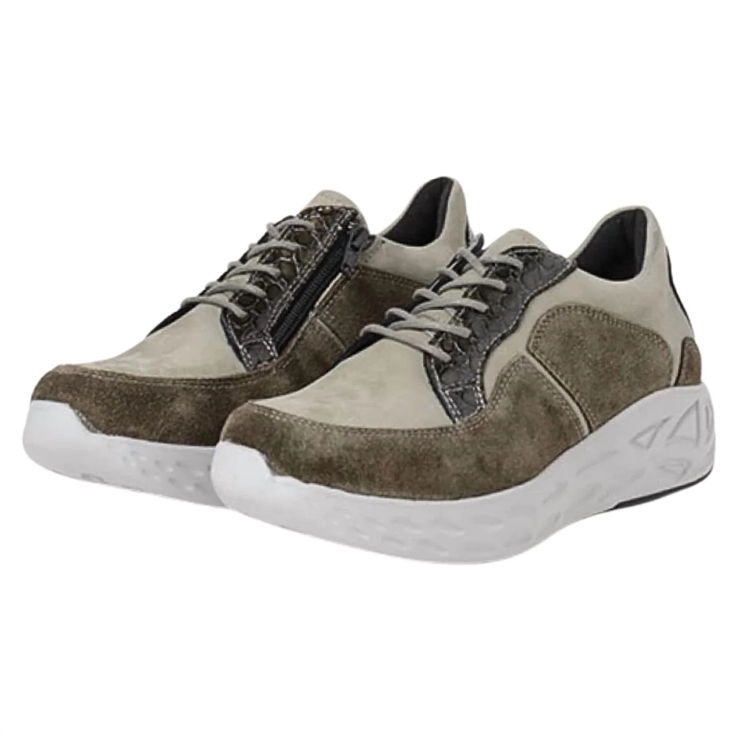 Women's Bounce Leather Sneakers In Castor Grey Combi - Image 2