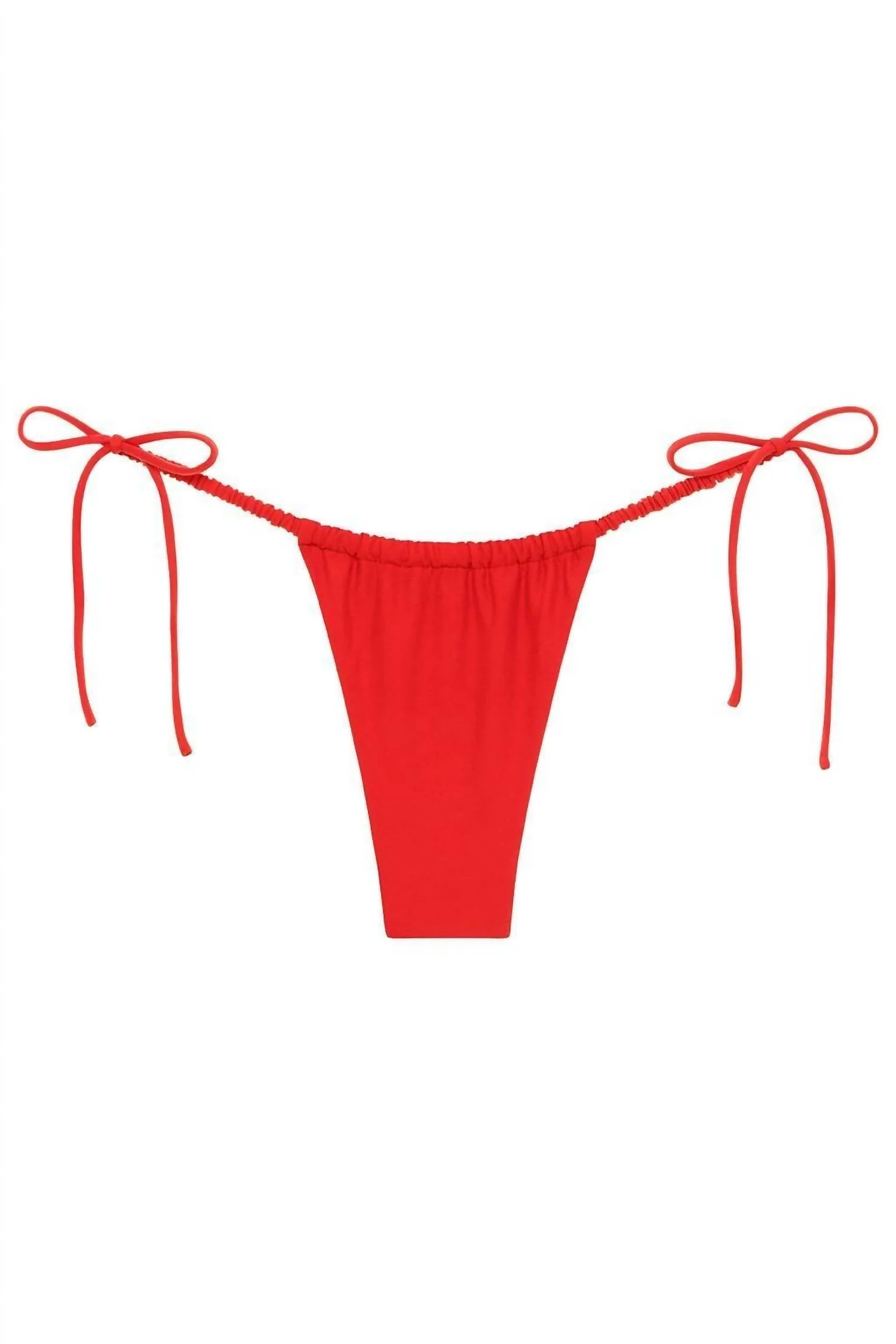 Women's Brasil Scrunch Bikini Bottom In Cherry - Image 3