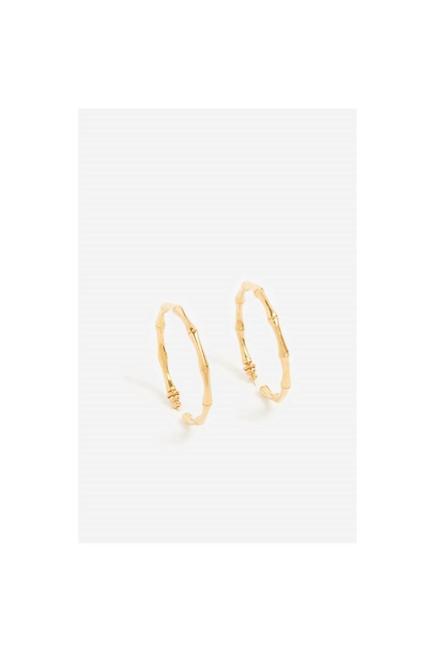 Women's Brass Creoles Earrings In Gold