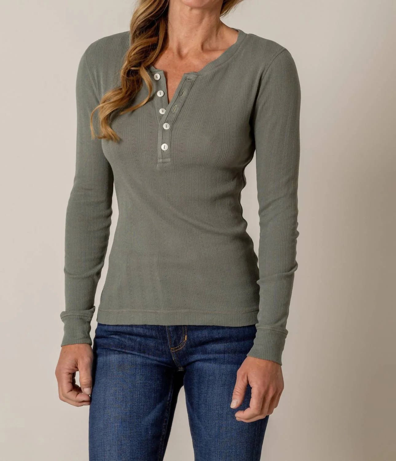 Women's Bree Long Sleeve Tee In Pine - Image 2