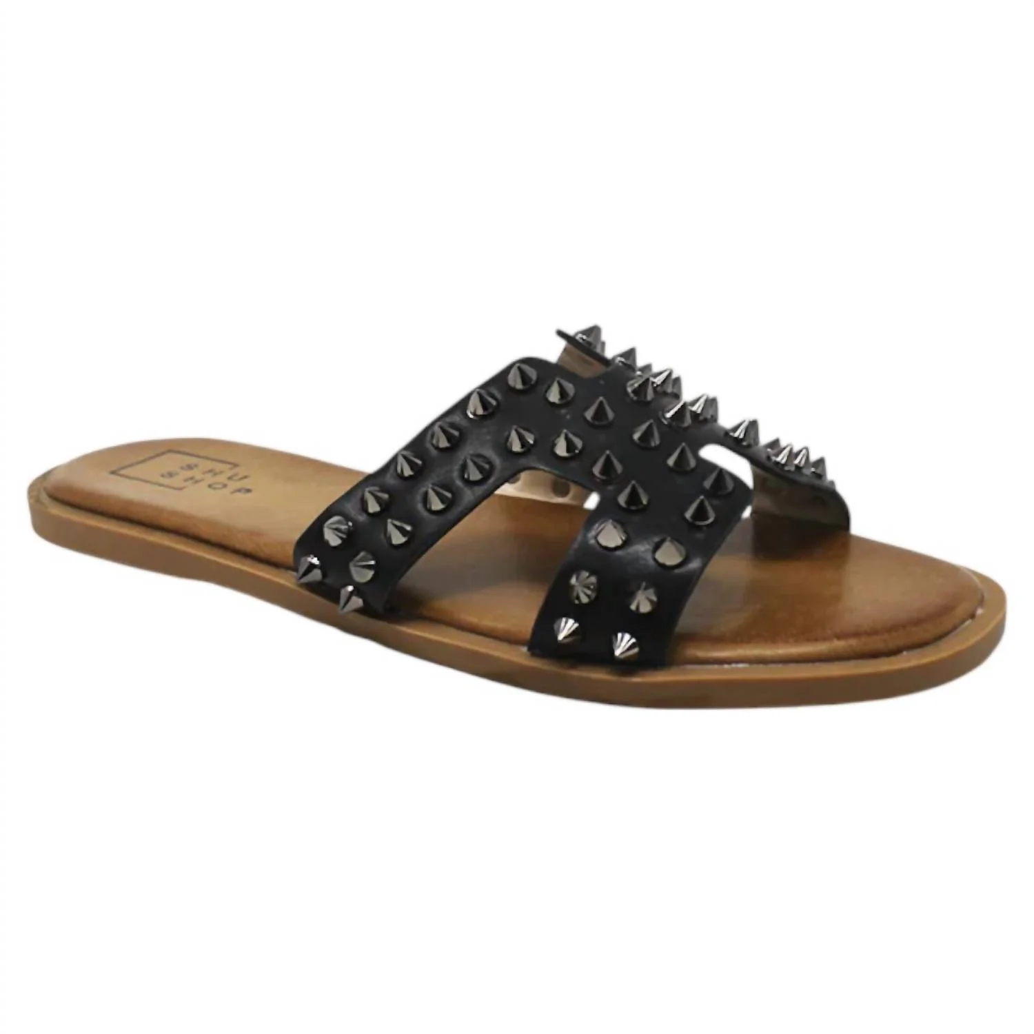 Women's Brie Studded Sandals In Black - Image 2