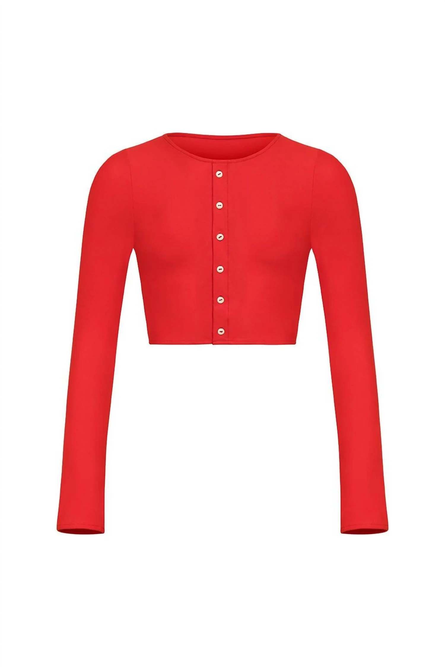 Women's Button Down Cardigan In Cherry - Image 4