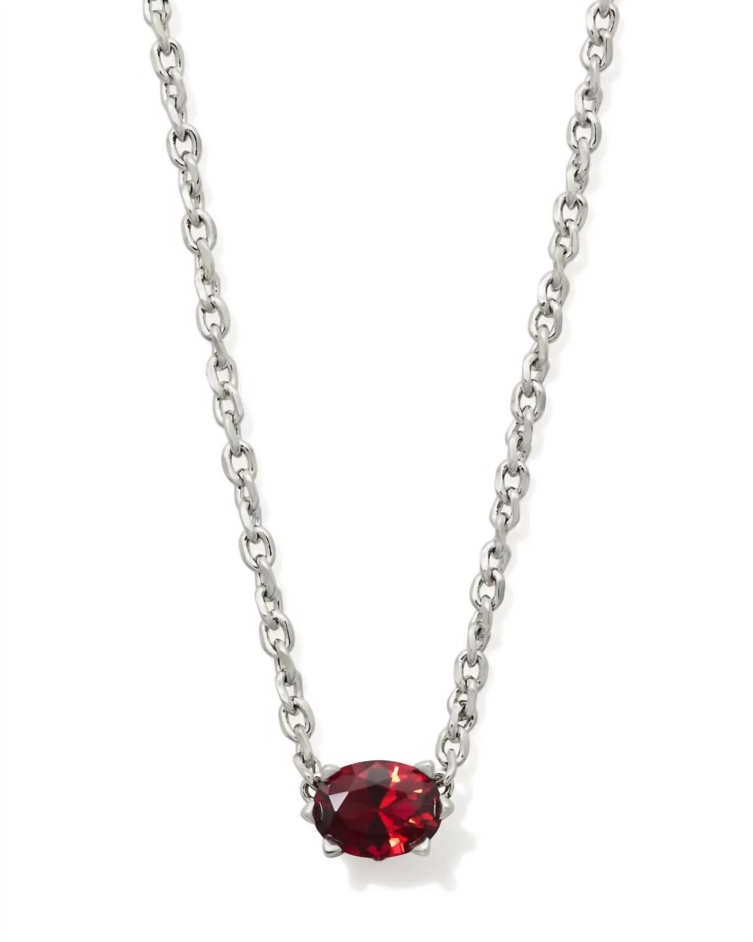 Women's Cailin Crystal Pendant Necklace In Rhod Metal - Image 2